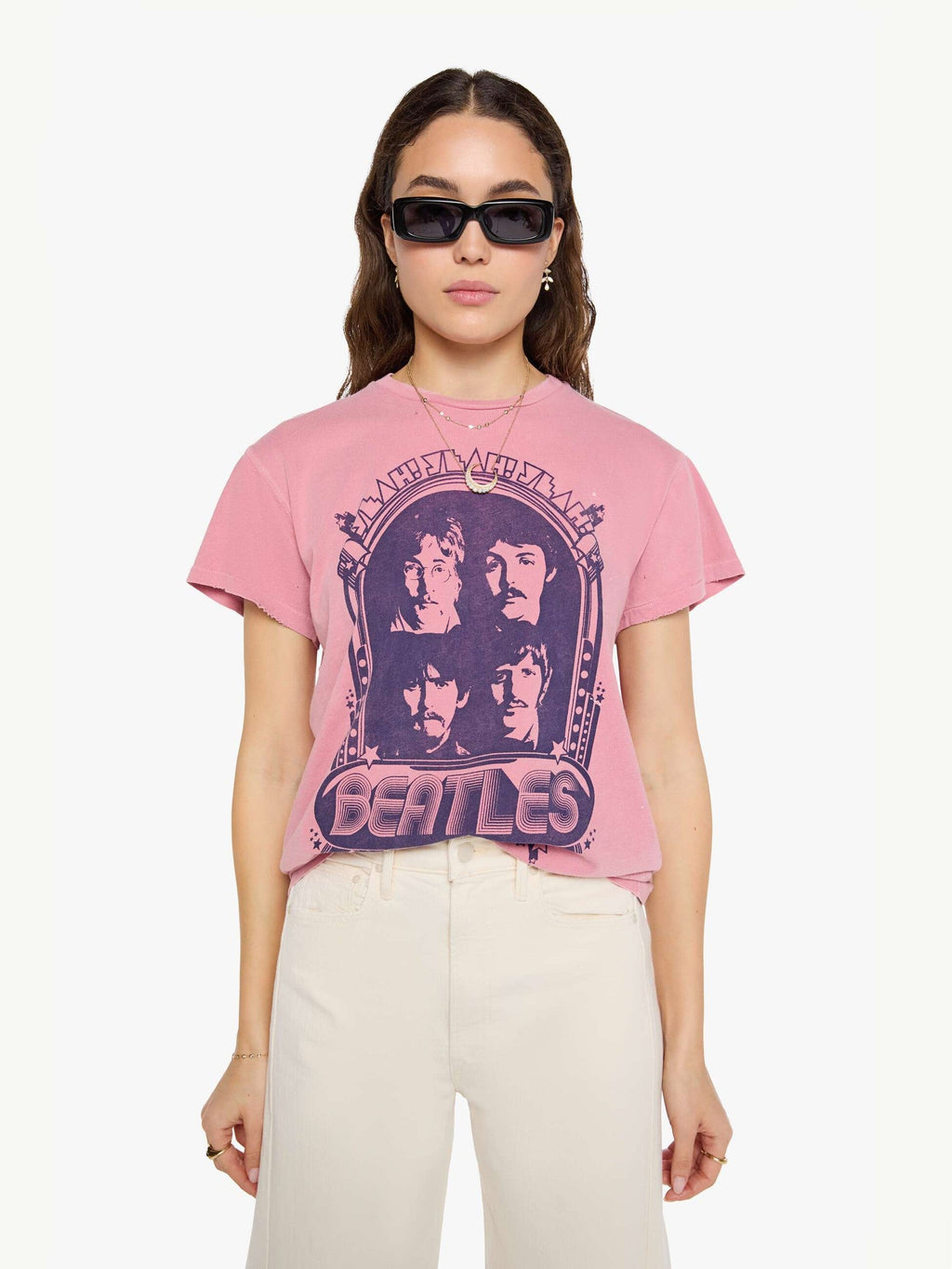 Mother Denim MadeWorn The Beatles Tee PETAL