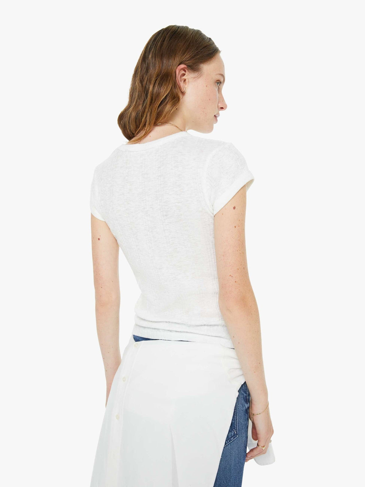 Mother Denim The Mid Rise Half-Pipe Hover Instant Replay