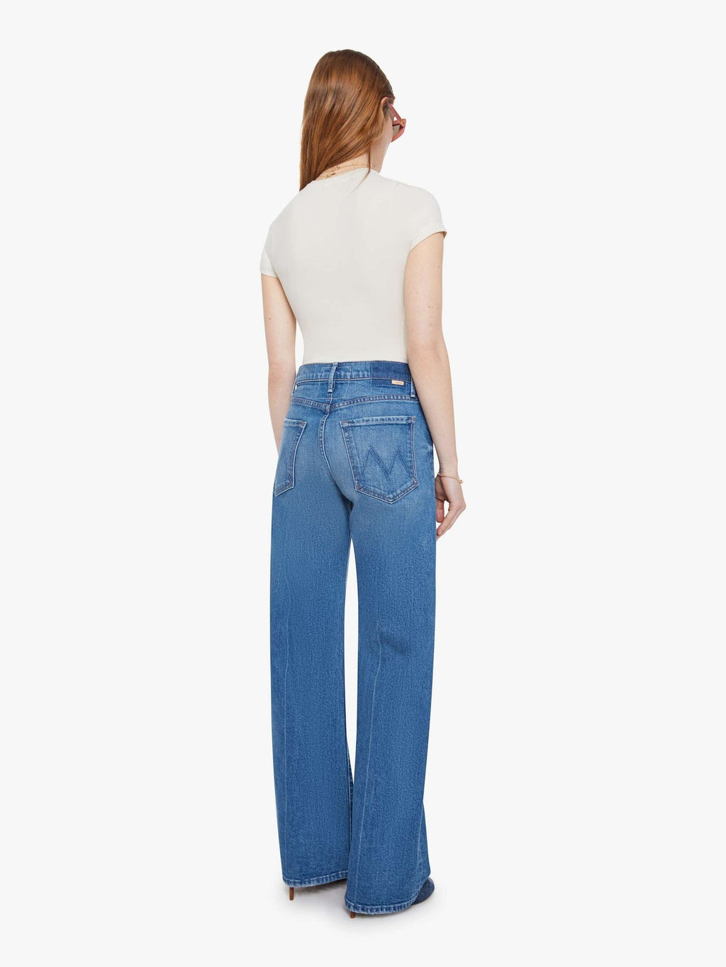 Mother Denim The Mid Rise Lasso Sneak Blue (Medium)