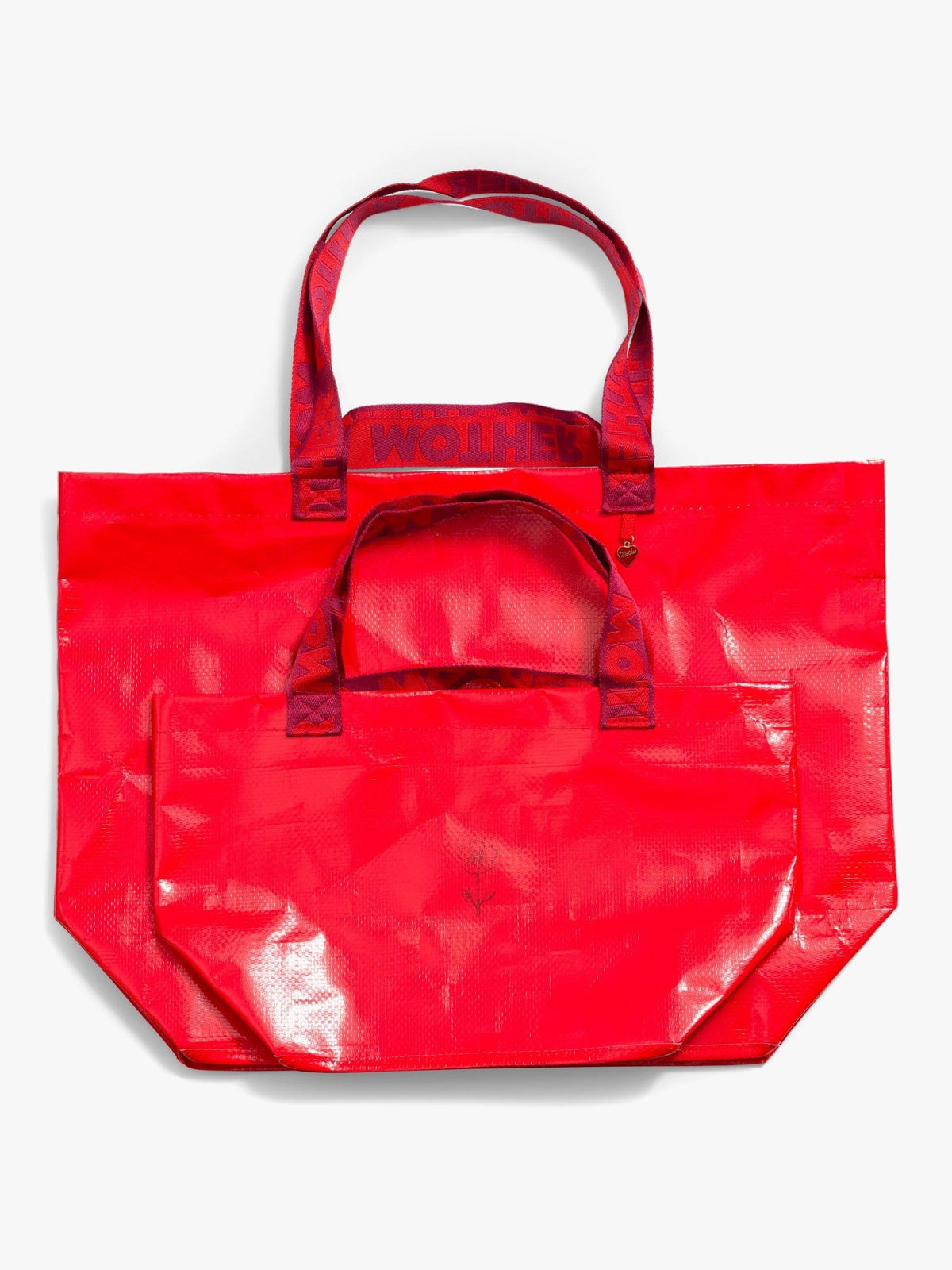 Mother Denim The Shopping Bag Duo CRIMSON RED