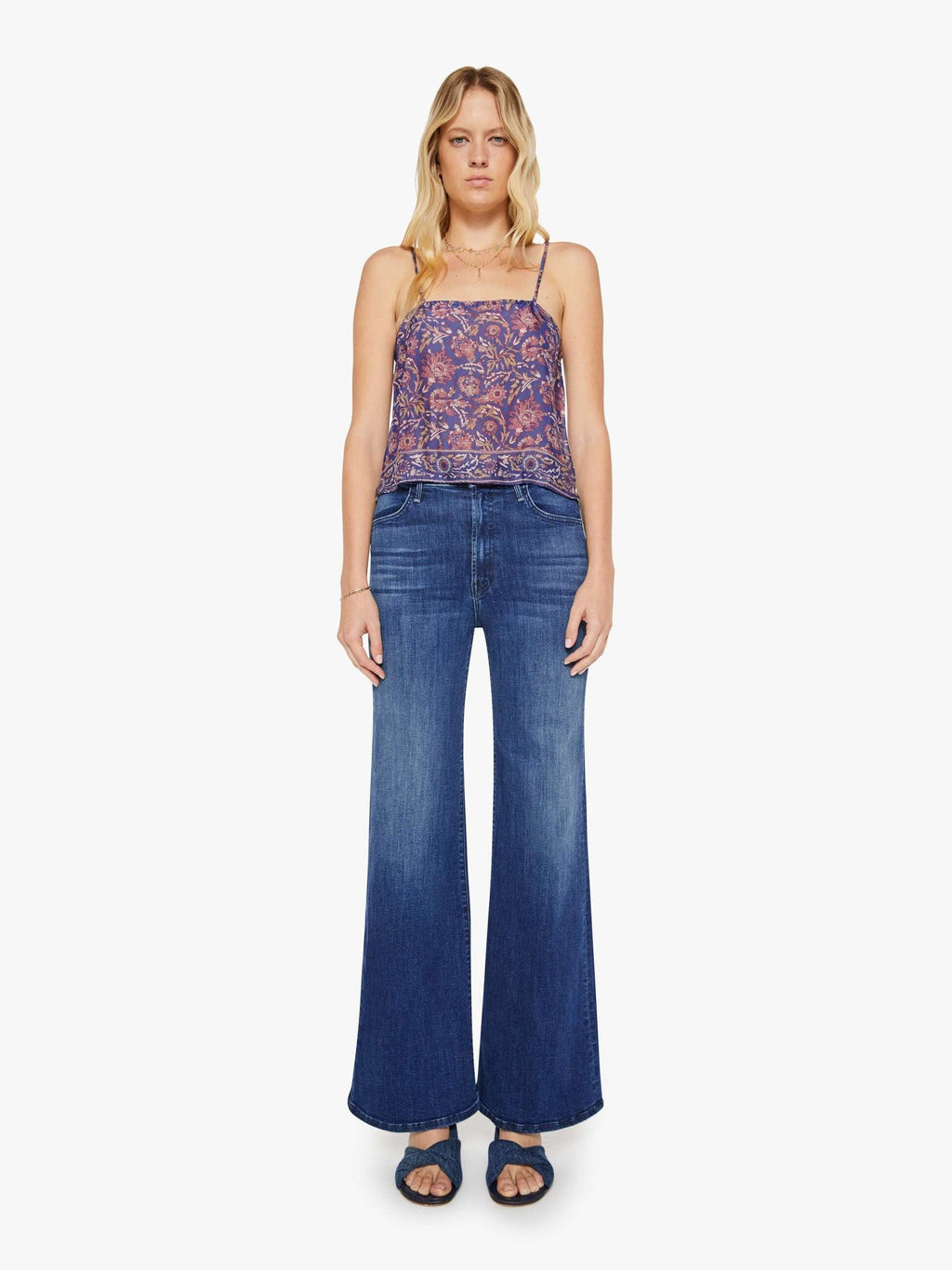 Mother Denim Natalie Martin Fern Cami ARTICHOKE MARINER