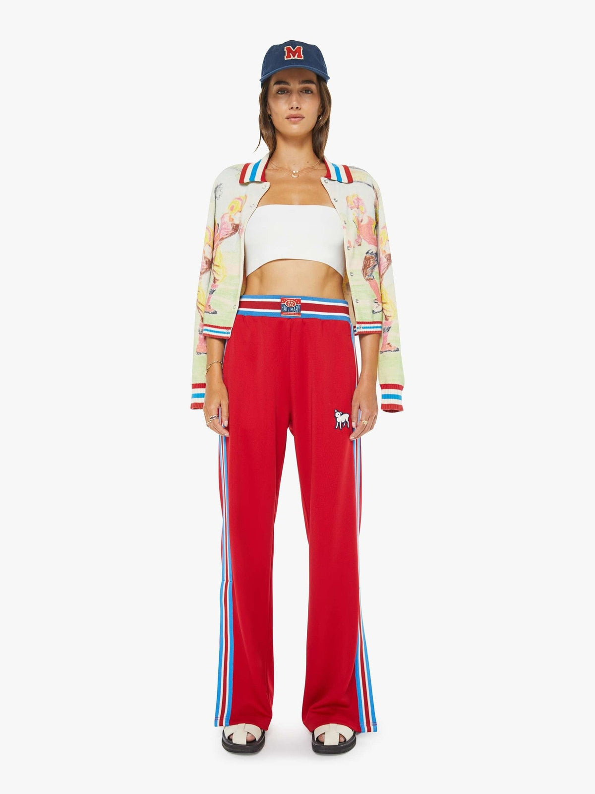 Mother Denim The Slim Raquette Cardigan Scramble