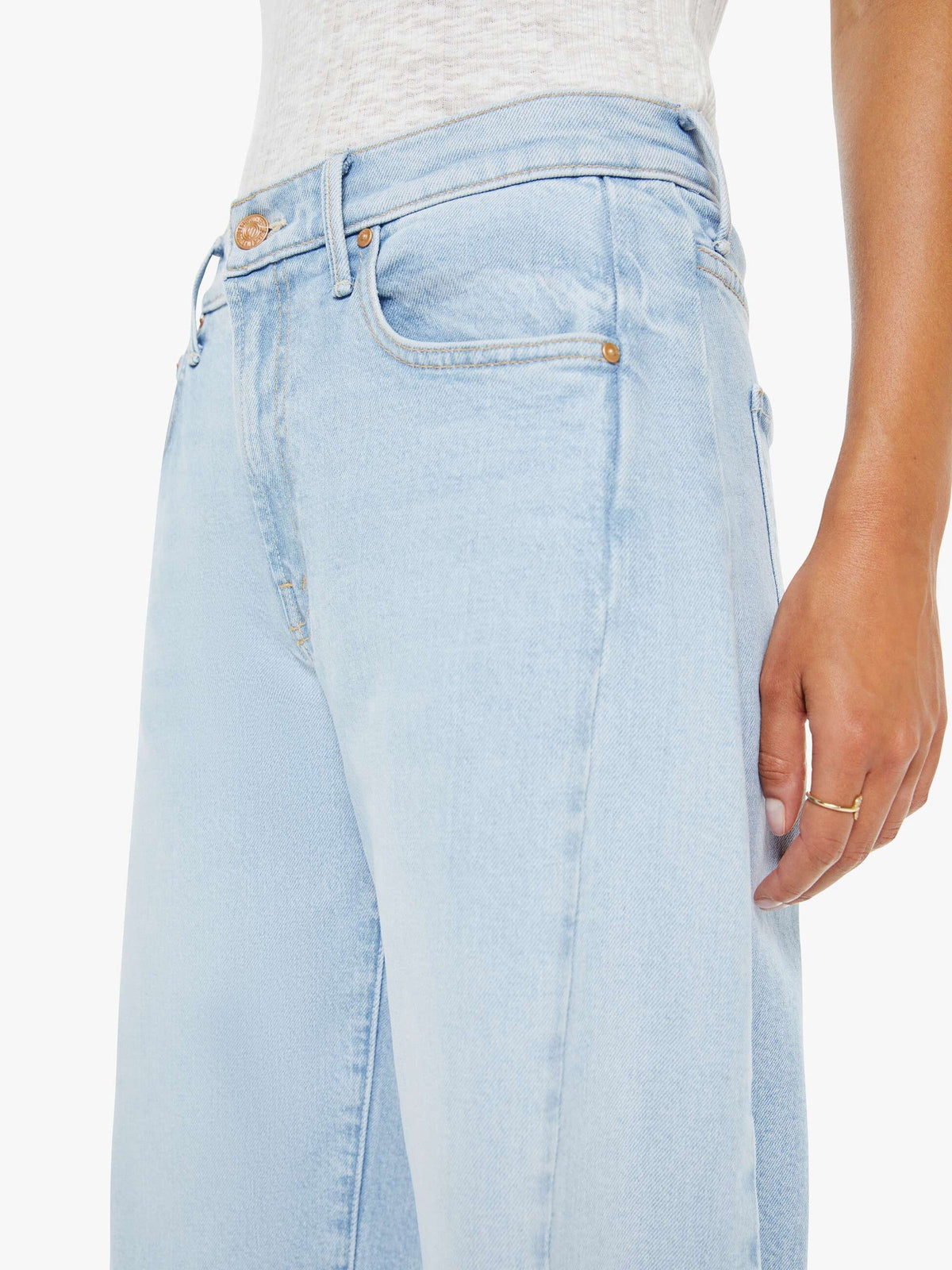Mother Denim The Mid Rise Half-Pipe Hover Instant Replay