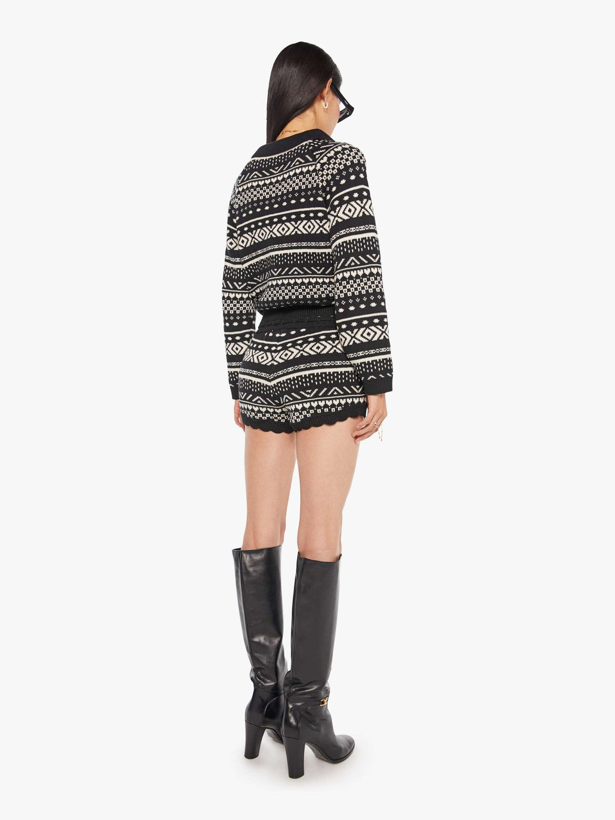 Mother Denim Alix Of Bohemia Shea Short BLACK MARBLE