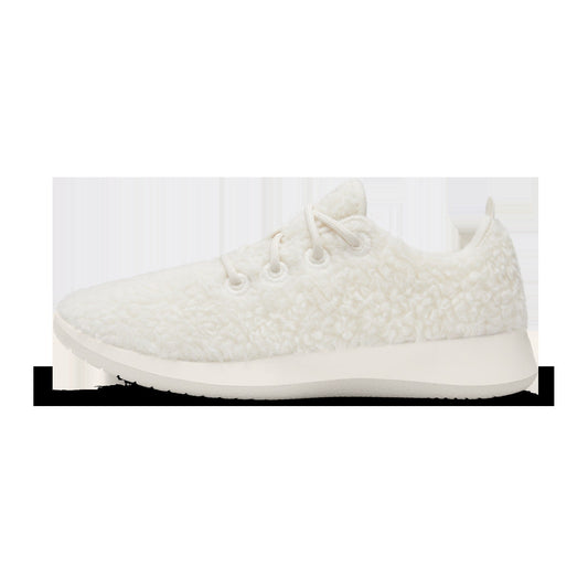 Smallbirds Wool Runners - Big Kids - Natural White Fluffs (Natural White Sole)