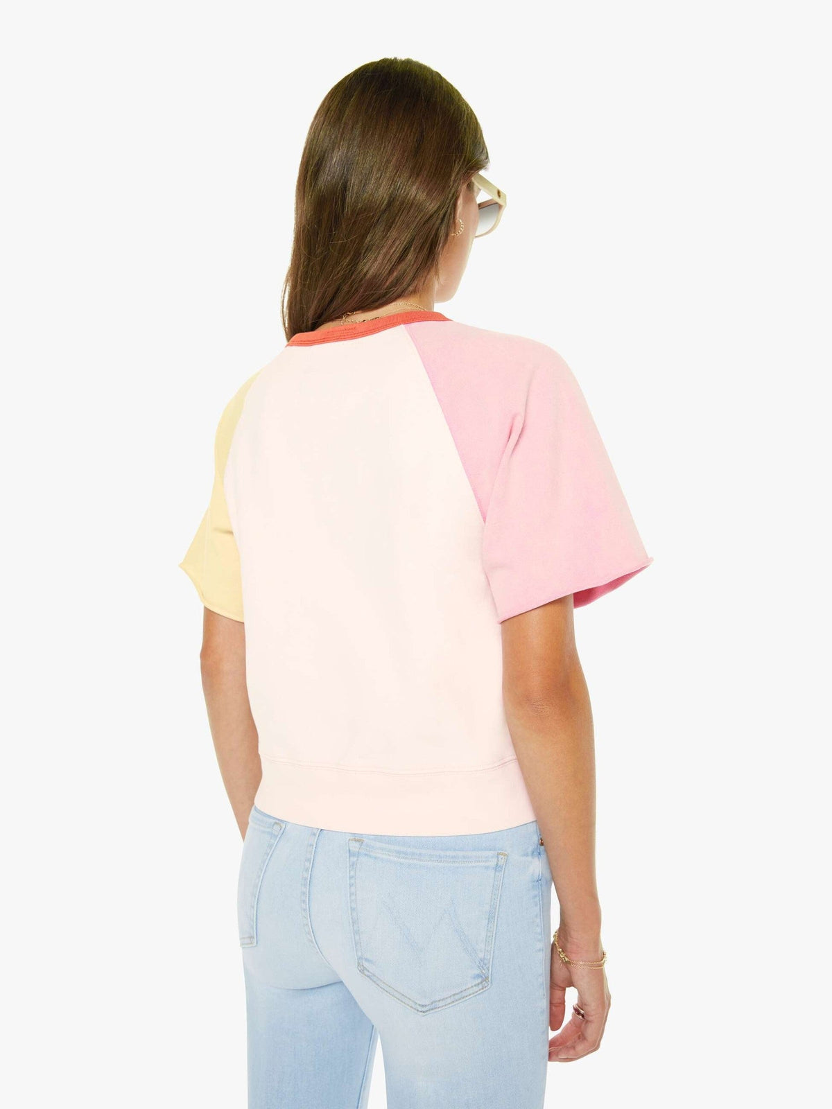 Mother Denim The Quick Dip Roseboom Ballerina And Almond Cream