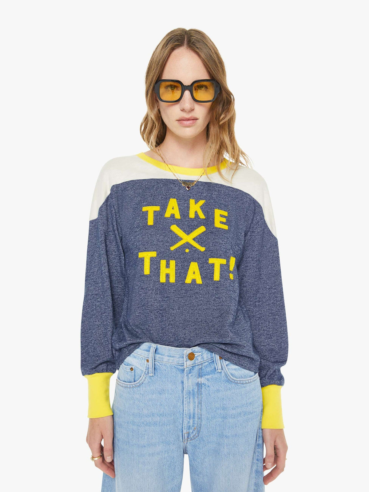 Mother Denim The L/S Cap Outfielder Take That!