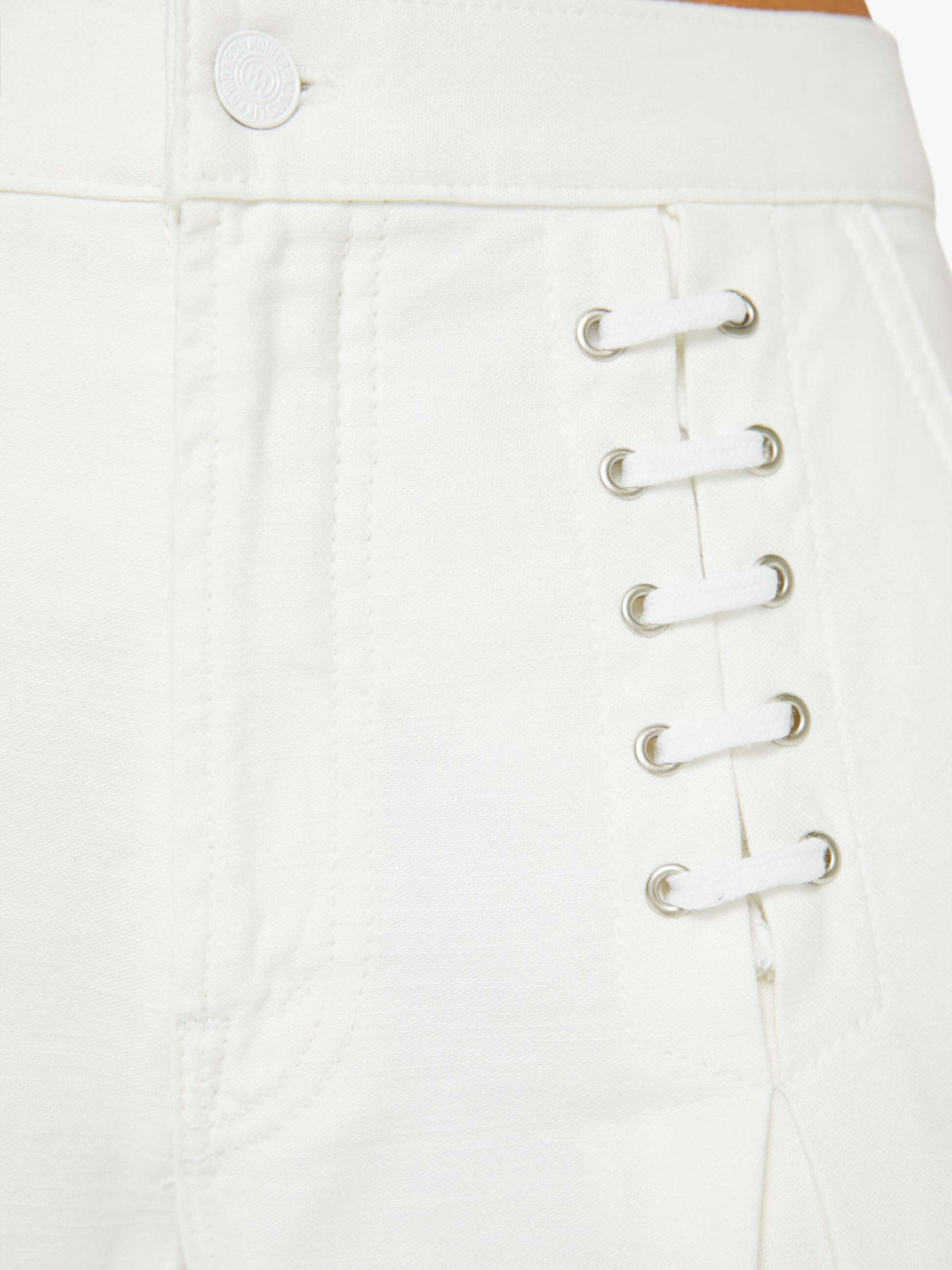 Mother Denim The Undercover Lace Up Sneak White
