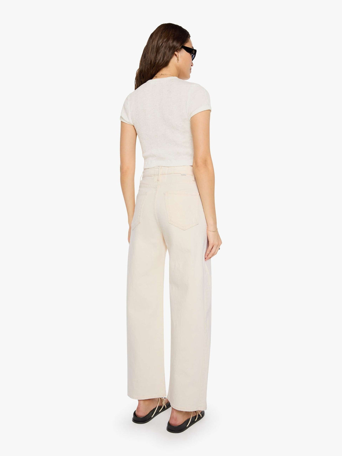 Mother Denim The Half-Pipe White (Natural)