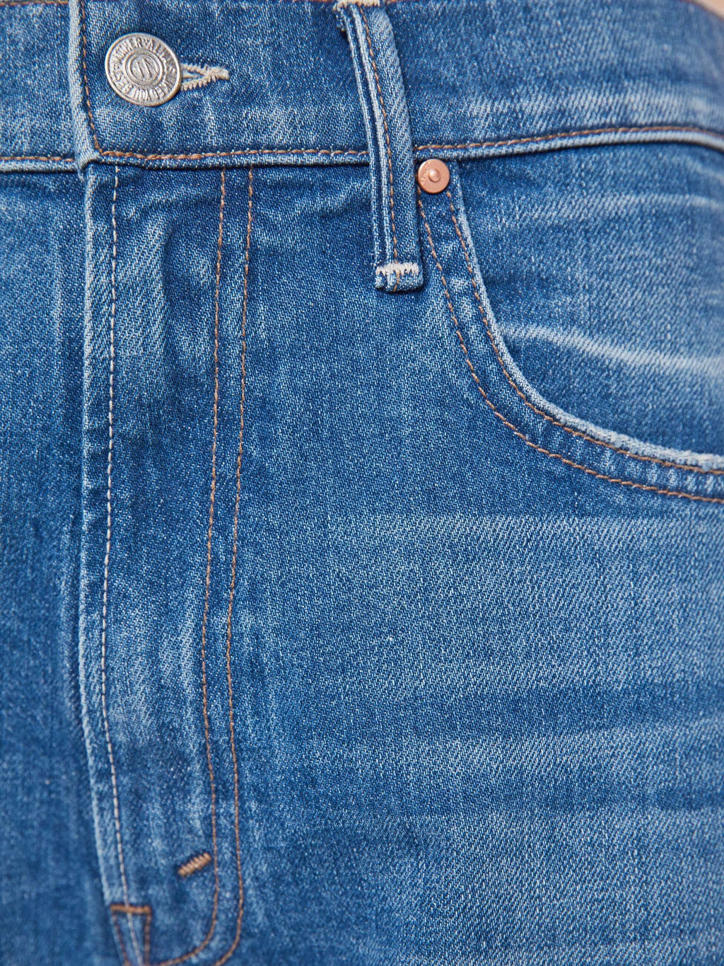 Mother Denim The Pipe-Dream Zip Ankle Blue (Medium)