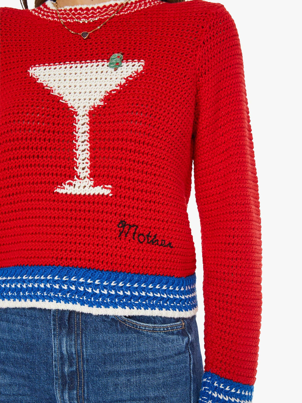 Mother Denim The Mini Pullover Bottoms Up