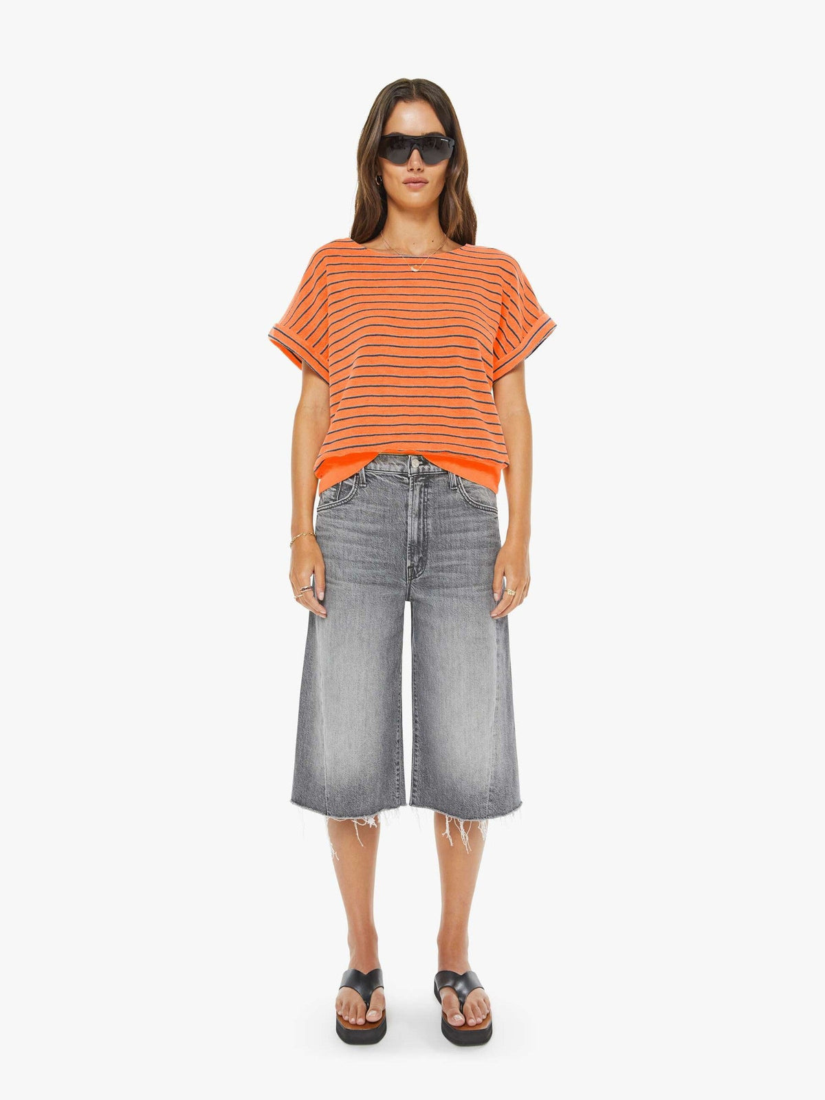 Mother Denim The Whole Lot Zip Twist Fray Bait And Switch