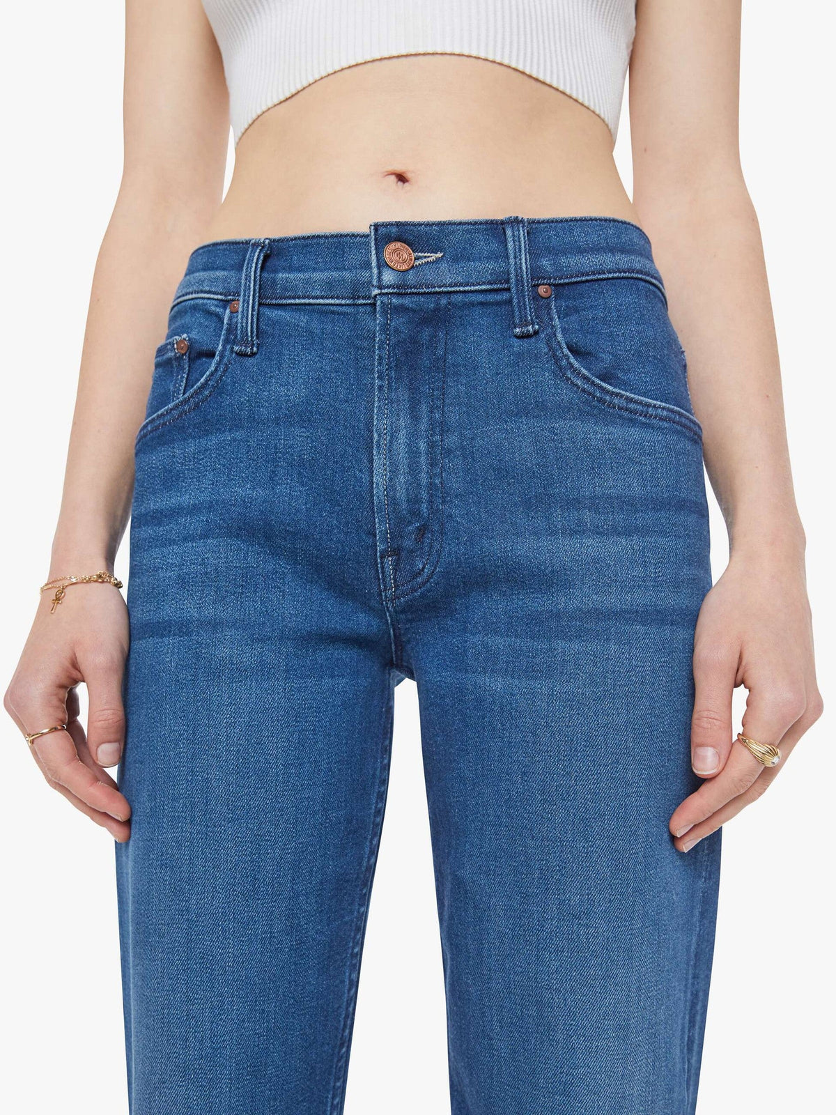 Mother Denim The Newbie Ankle Blue (Navy)