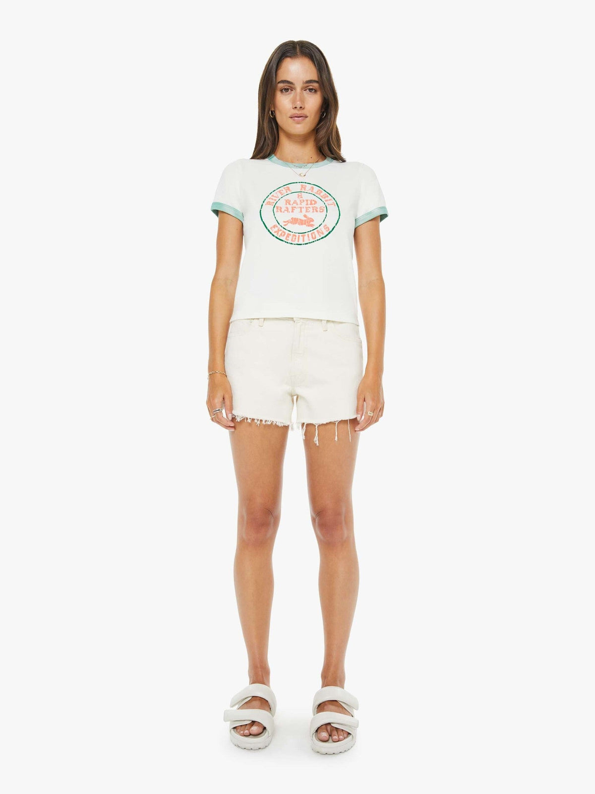 Mother Denim The Dodger Short Fray Natural Selection