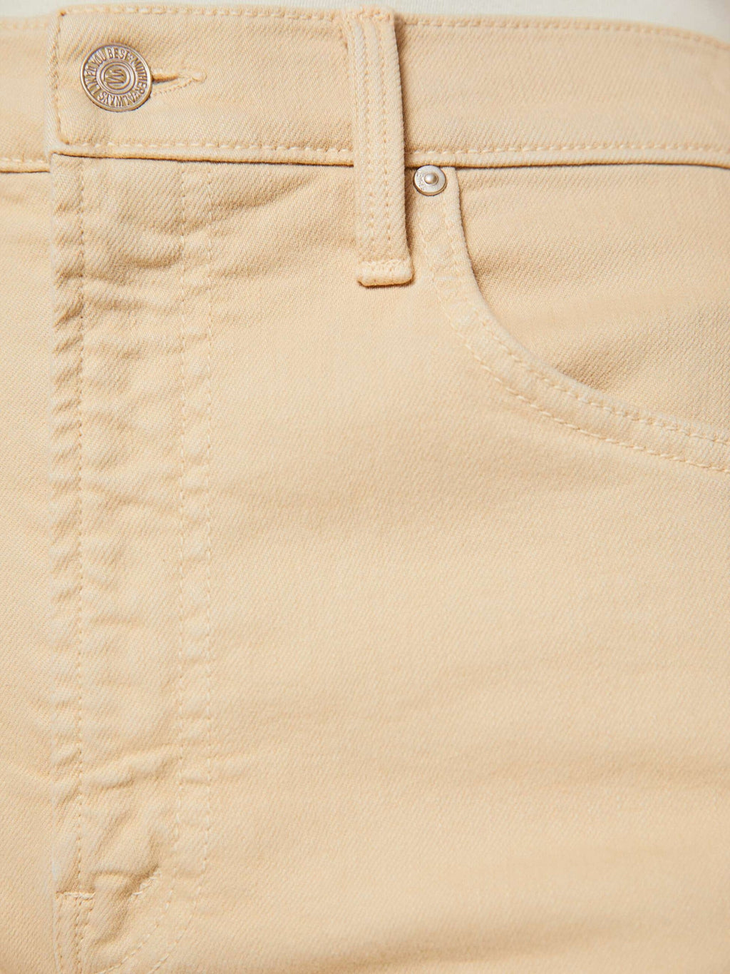 Mother Denim The Whole Lot Twist Zip Almond Buff