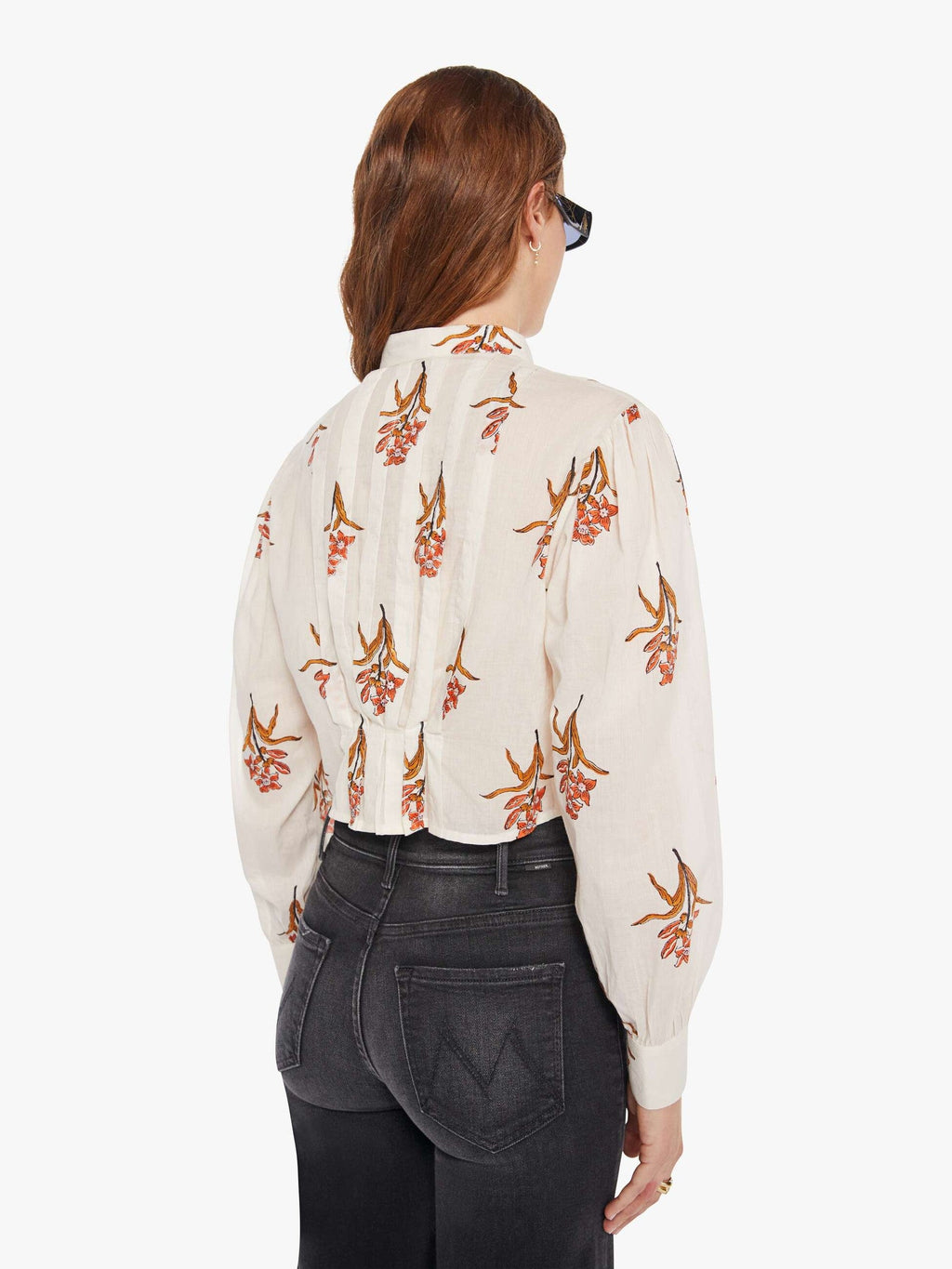Mother Denim Alix Of Bohemia Ryland Shirt PERSIMMON FLOWER