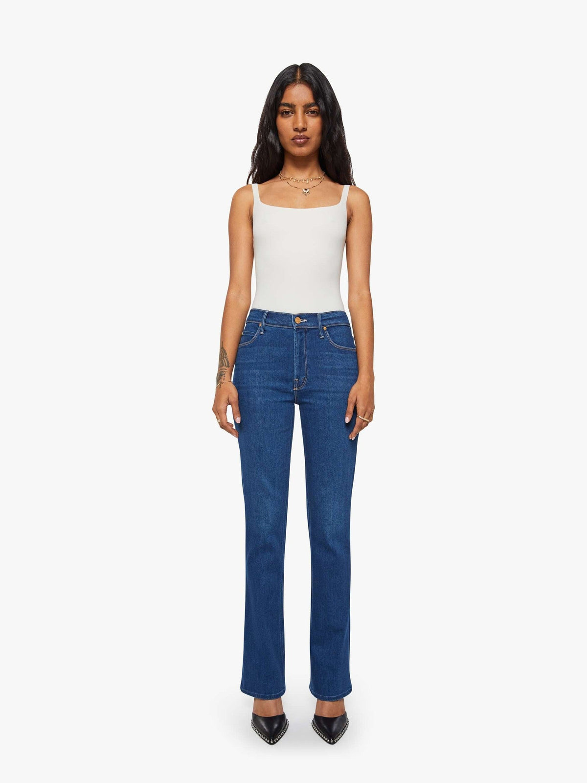 Mother Denim PETITES The Lil Runaway Blue (Navy)