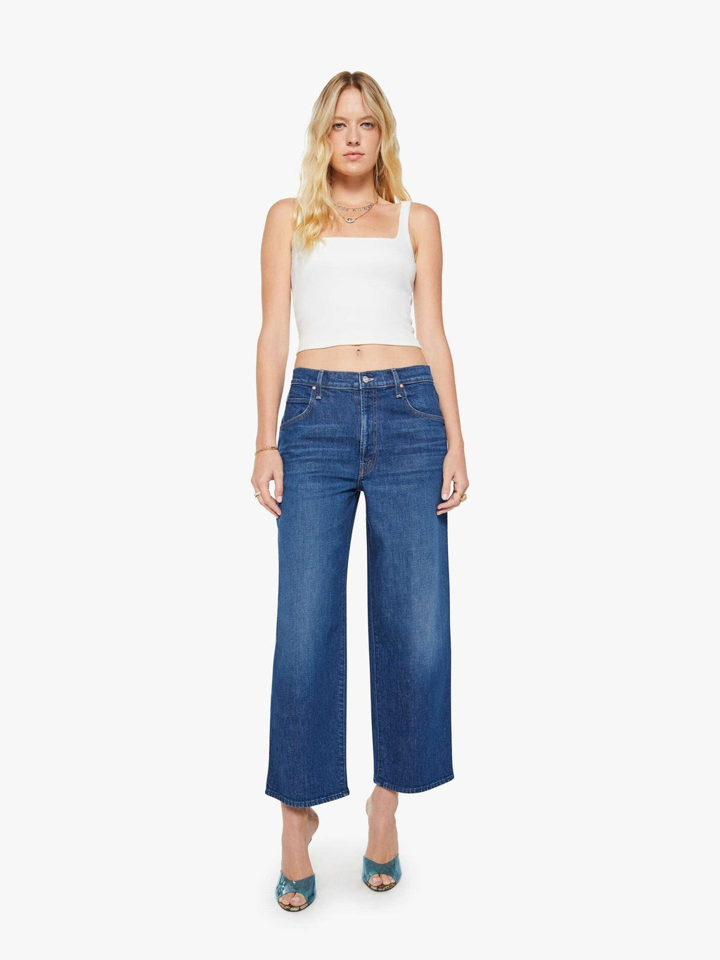 Mother Denim The Itty Bitty Ringer Desert Sun Palm