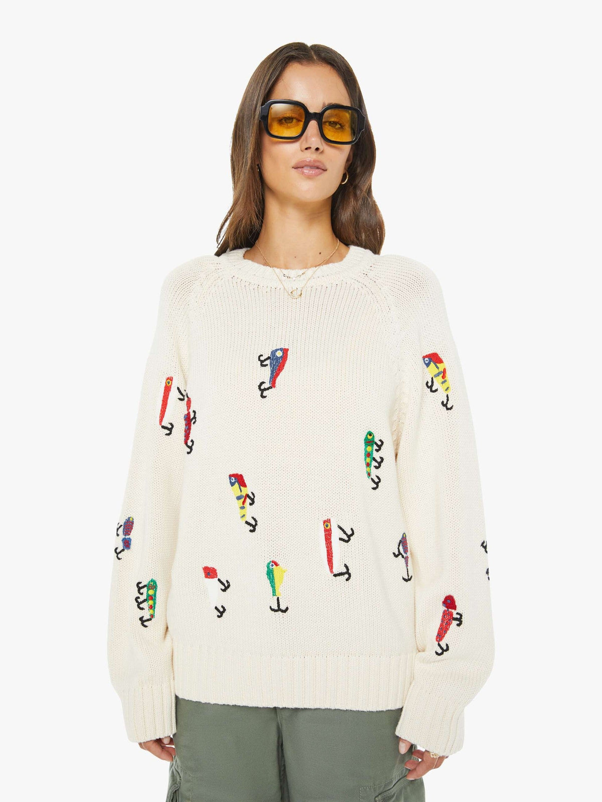 Mother Denim The Raglan Pullover Catch Of The Day