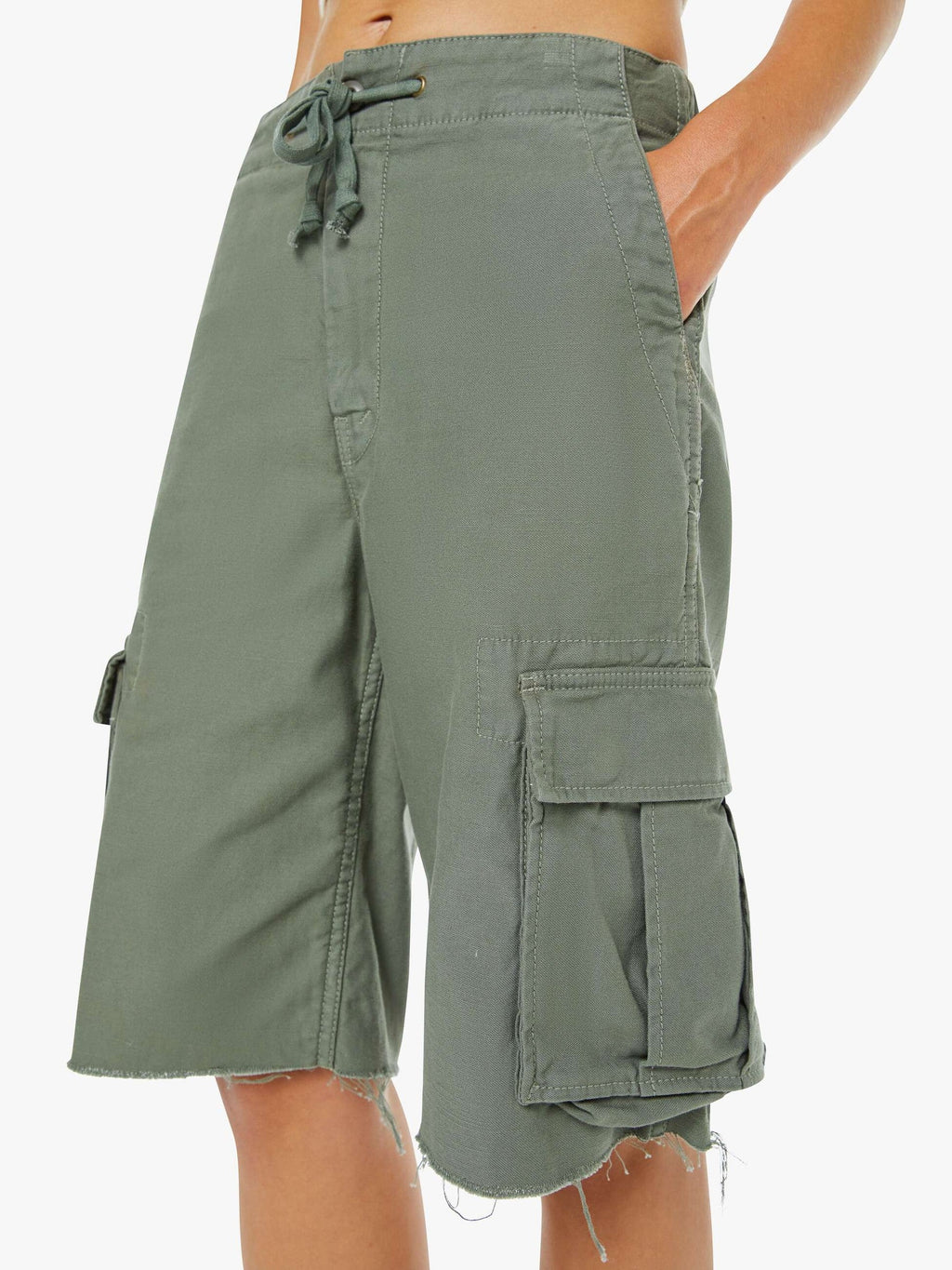 Mother Denim The Free Fall Short Fray Sir Yes Sir!