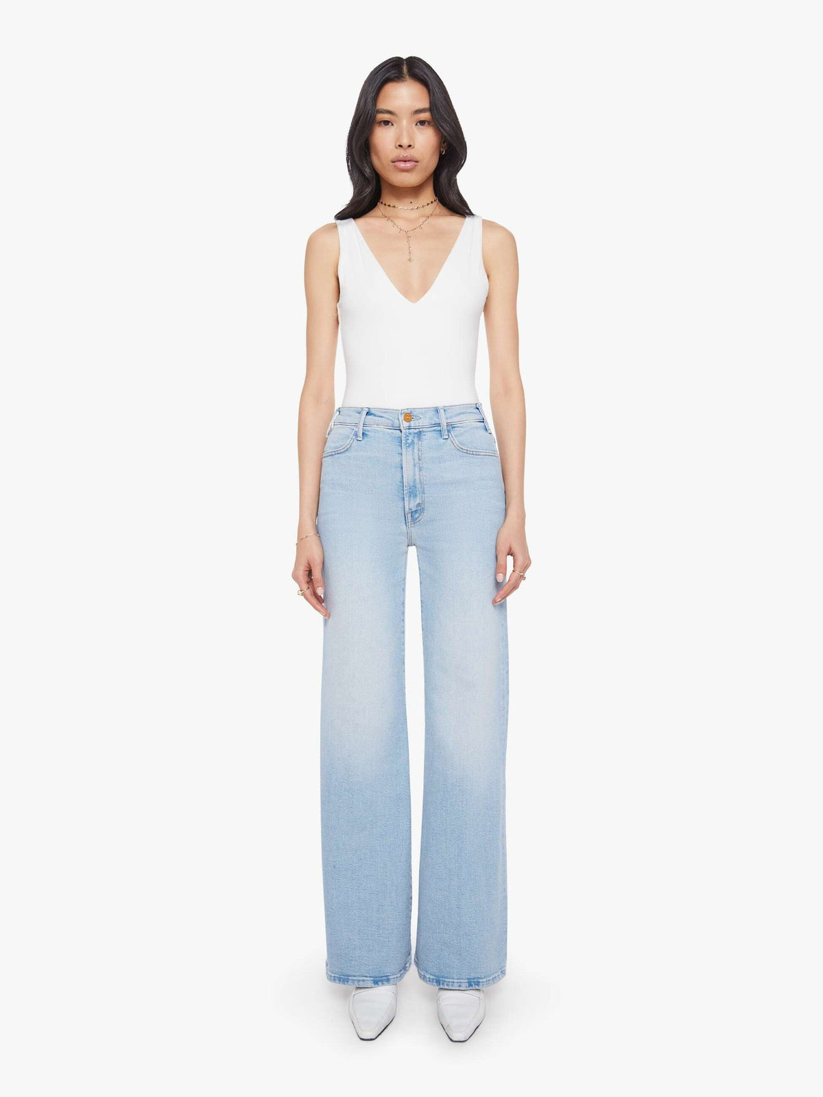 Mother Denim The Hustler Roller Sneak Blue (Light-Pastel)