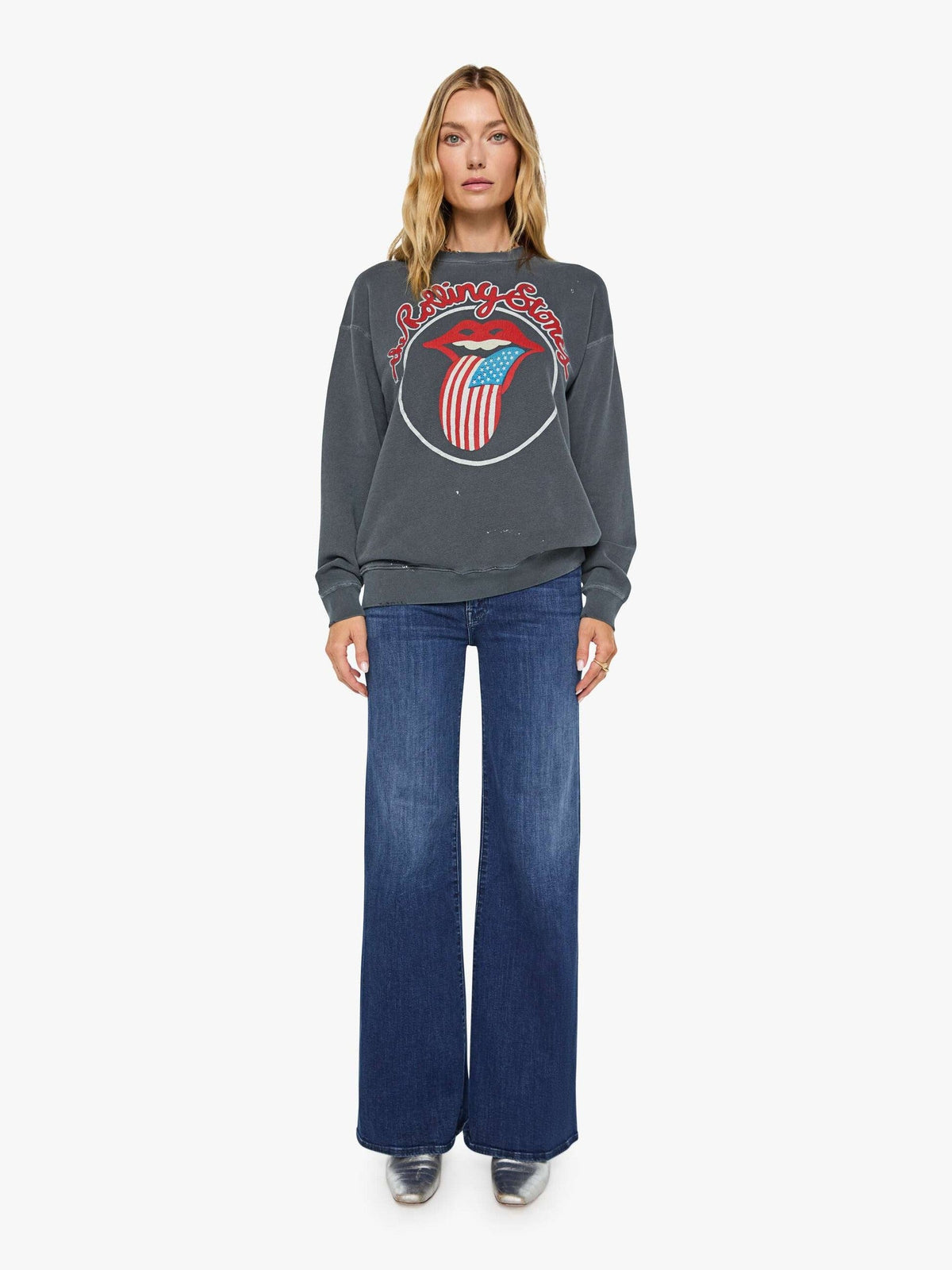 Mother Denim MadeWorn Rolling Stones Sweatshirt DUSK