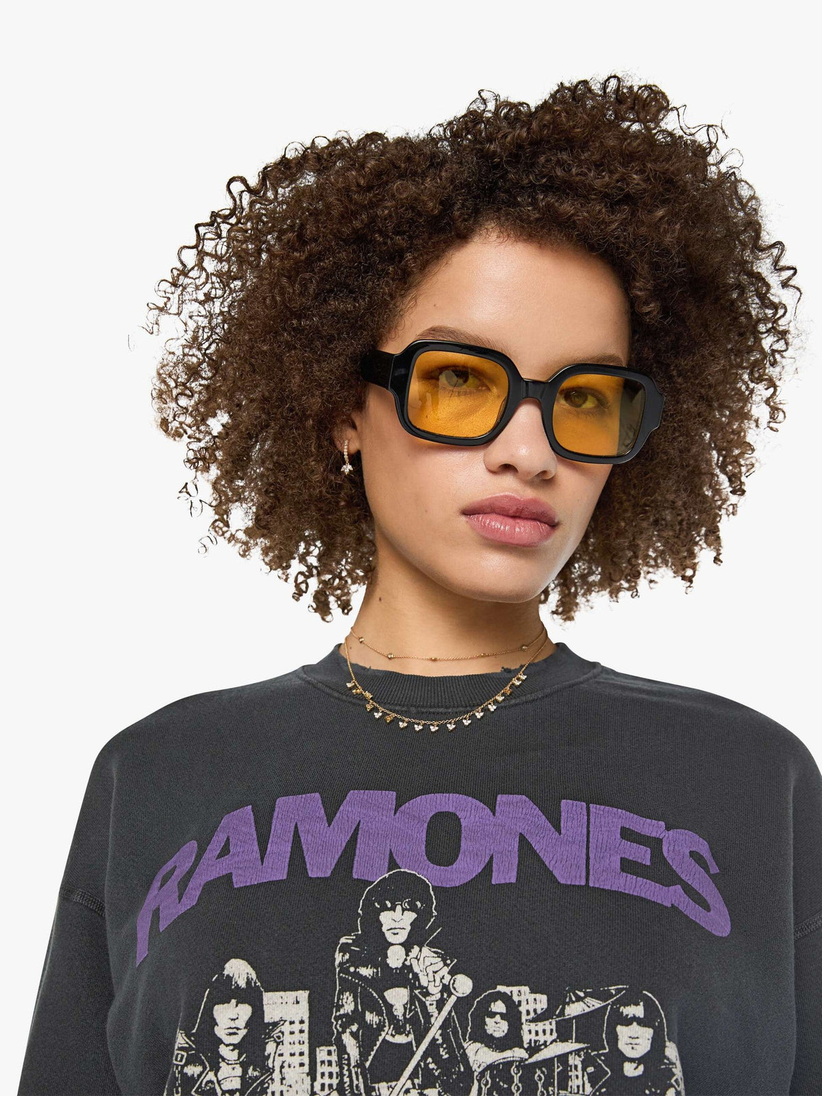 Mother Denim MadeWorn Ramones Sweatshirt Black (Charcoal)