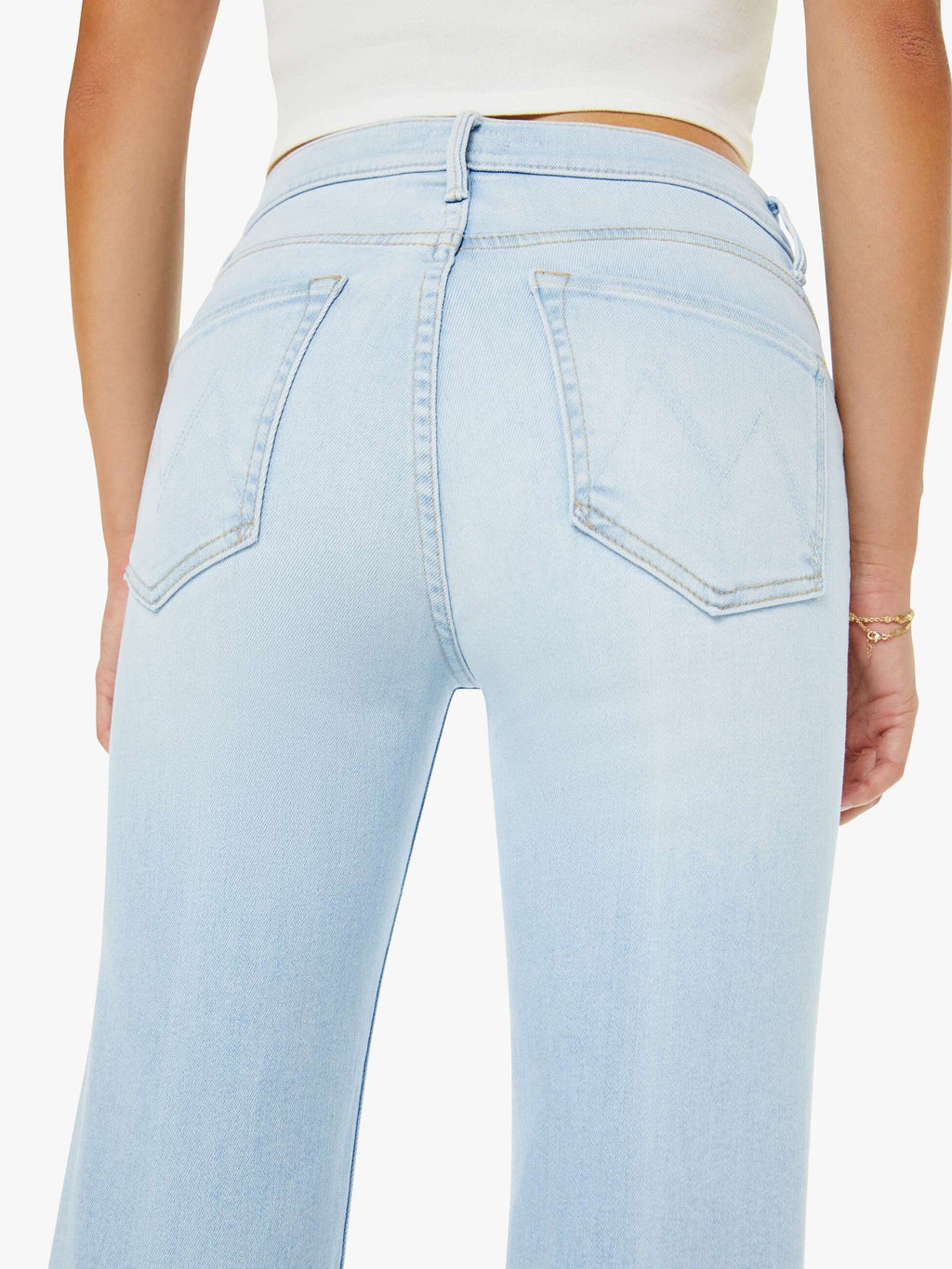 Mother Denim The Quick Dip Roseboom Ballerina And Almond Cream