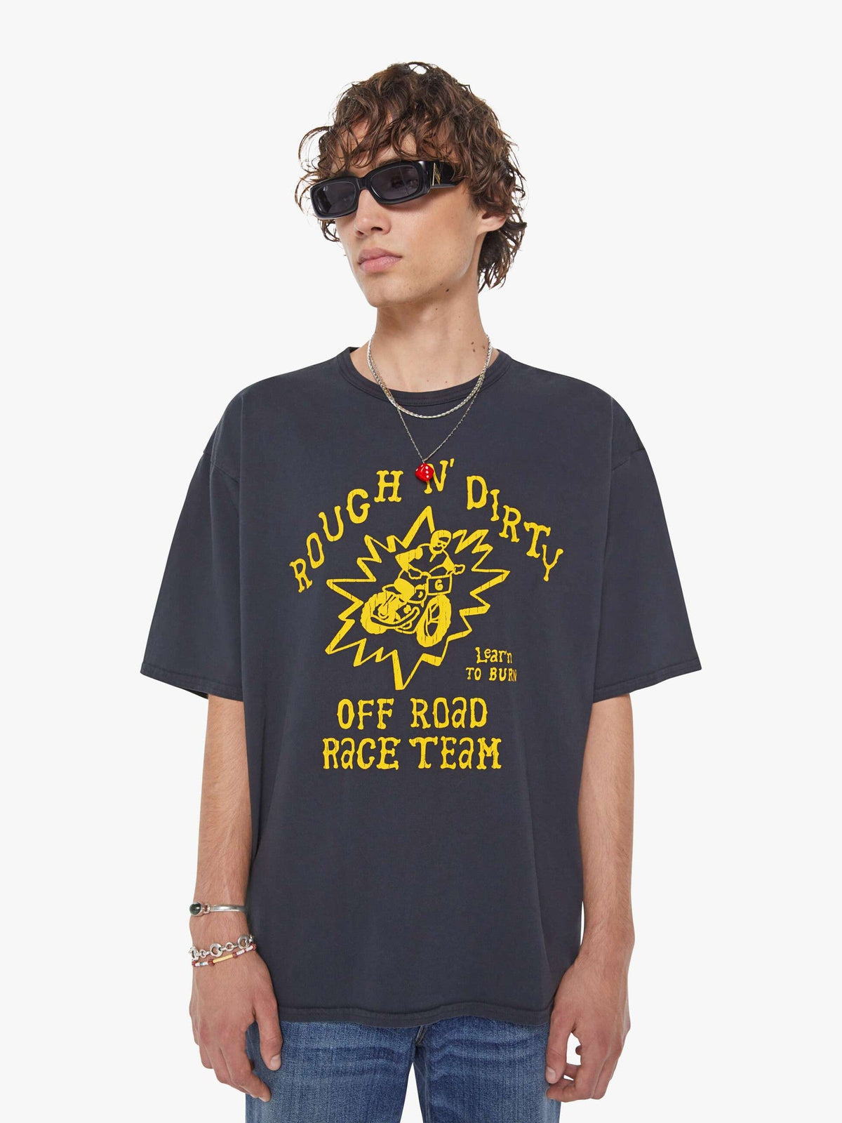Mother Denim The Coops Tee Black