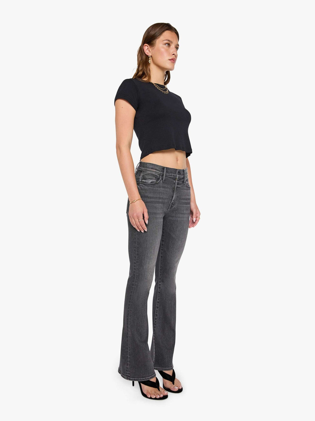Mother Denim MadeWorn Run DMC Tee Black (Charcoal)