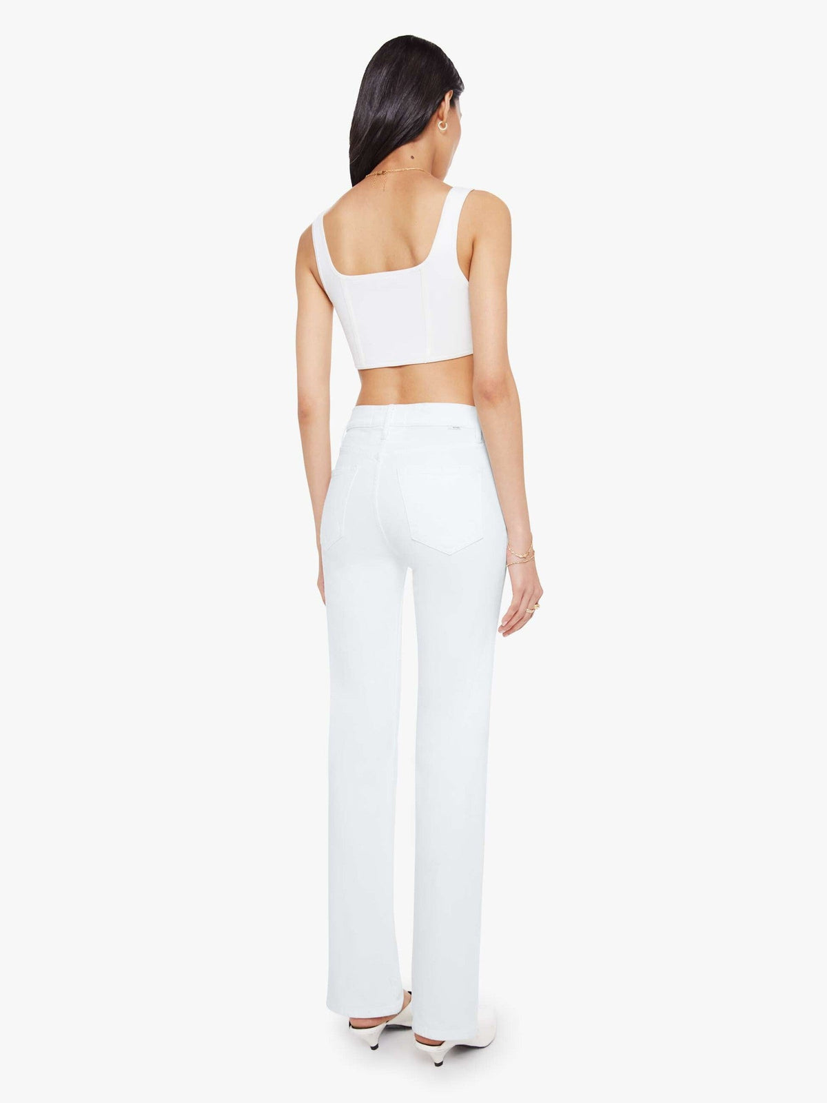 Mother Denim The Kick It White