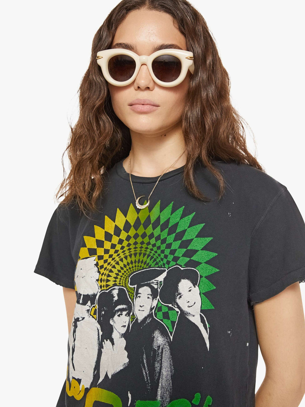 Mother Denim MadeWorn B52S Tee Black (Charcoal)