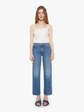 Mother Denim The Mid Rise Rambler Zip Ankle Blue (Navy)
