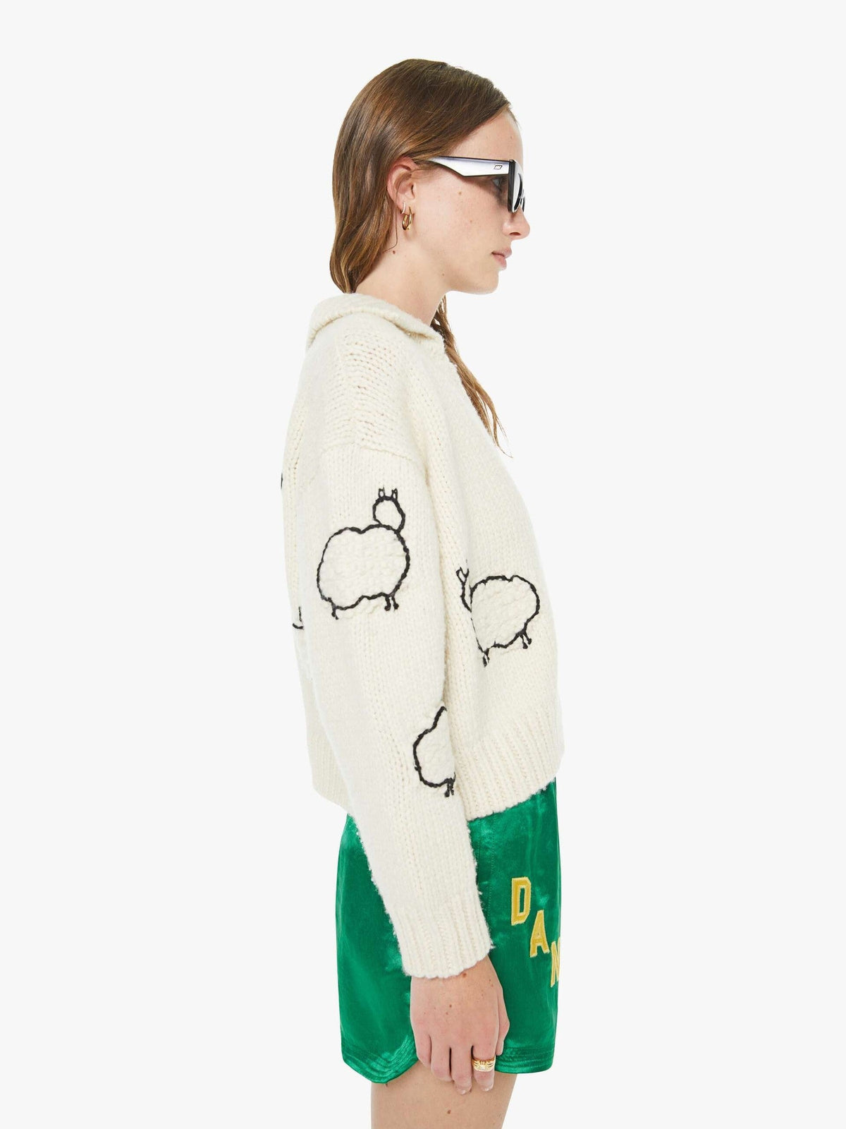 Mother Denim The Crop Raquette Cardigan Wool Plus The Gang