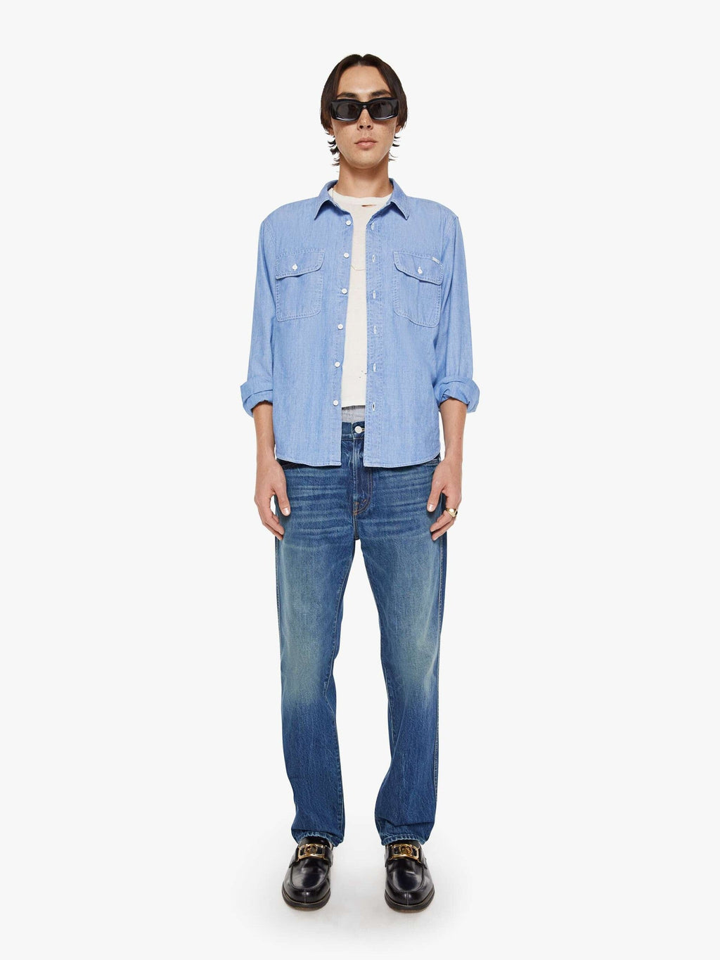 Mother Denim The Rounded Freeze Blue (Medium)