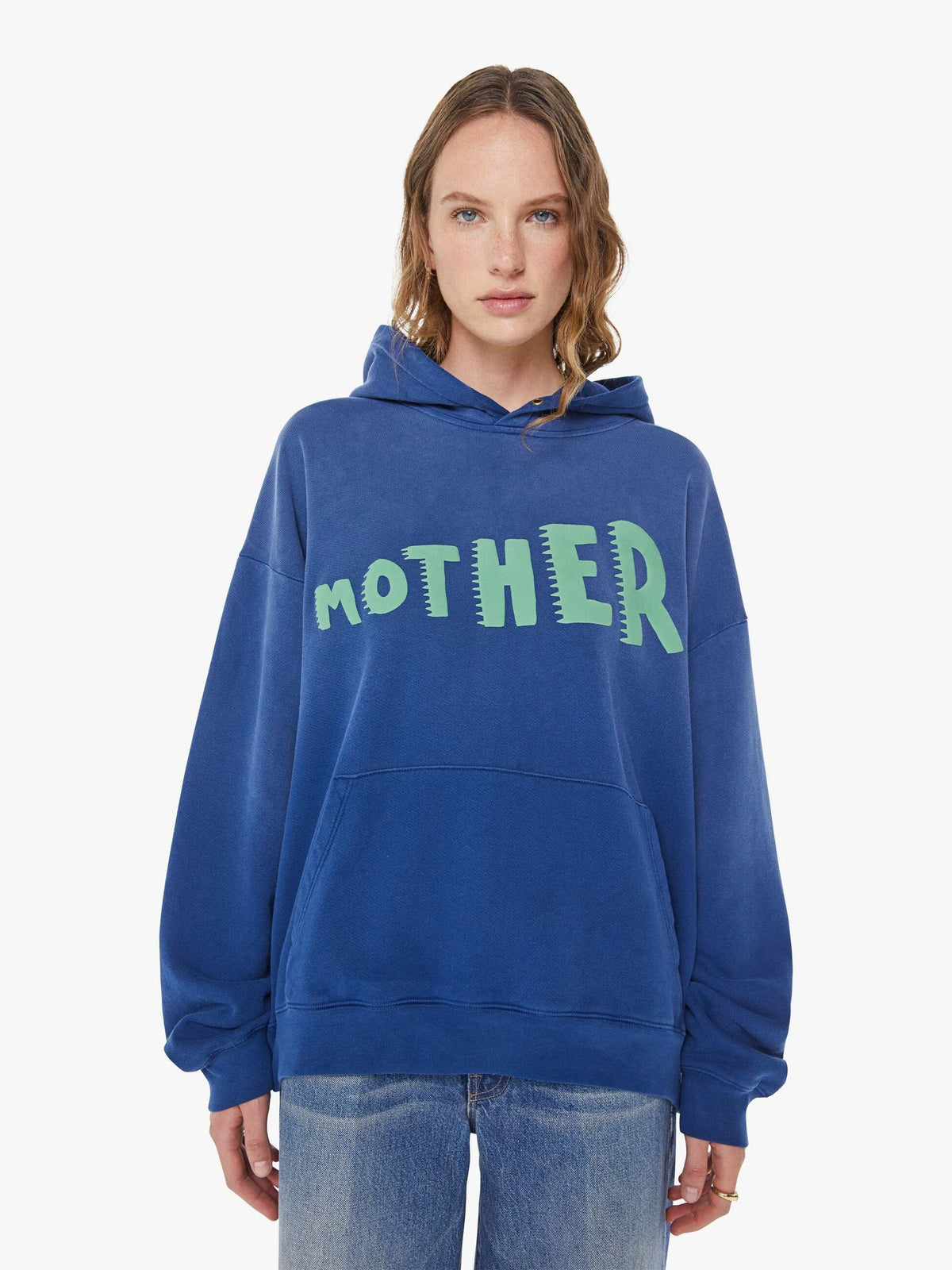 Mother Denim The Oversized Hoodie Blue (Dark)