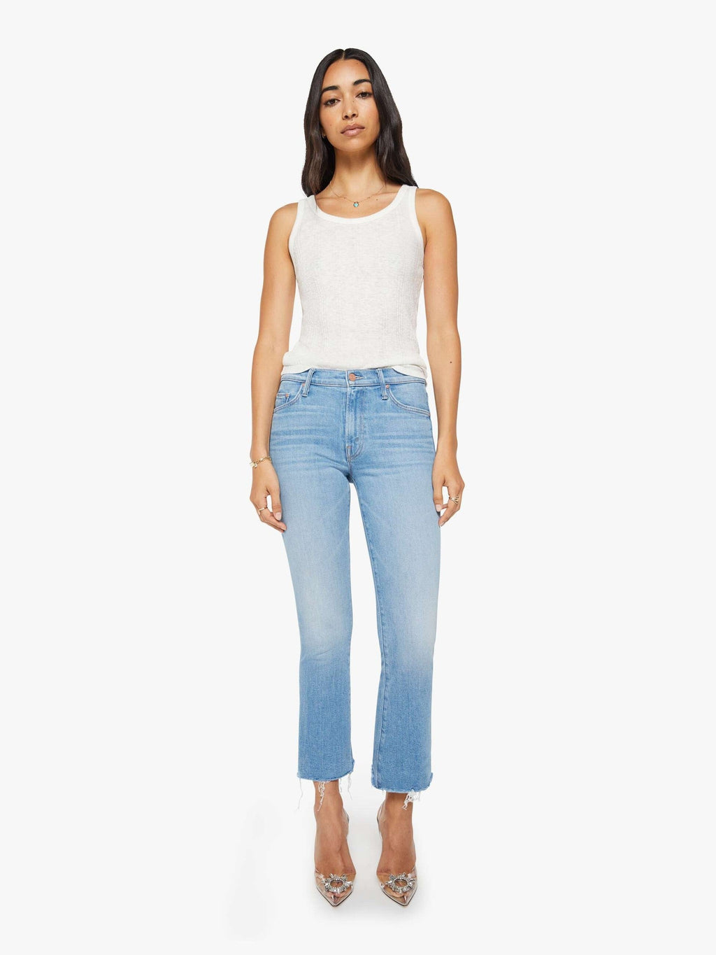 Mother Denim The S/S Match Teaberry And Fluff
