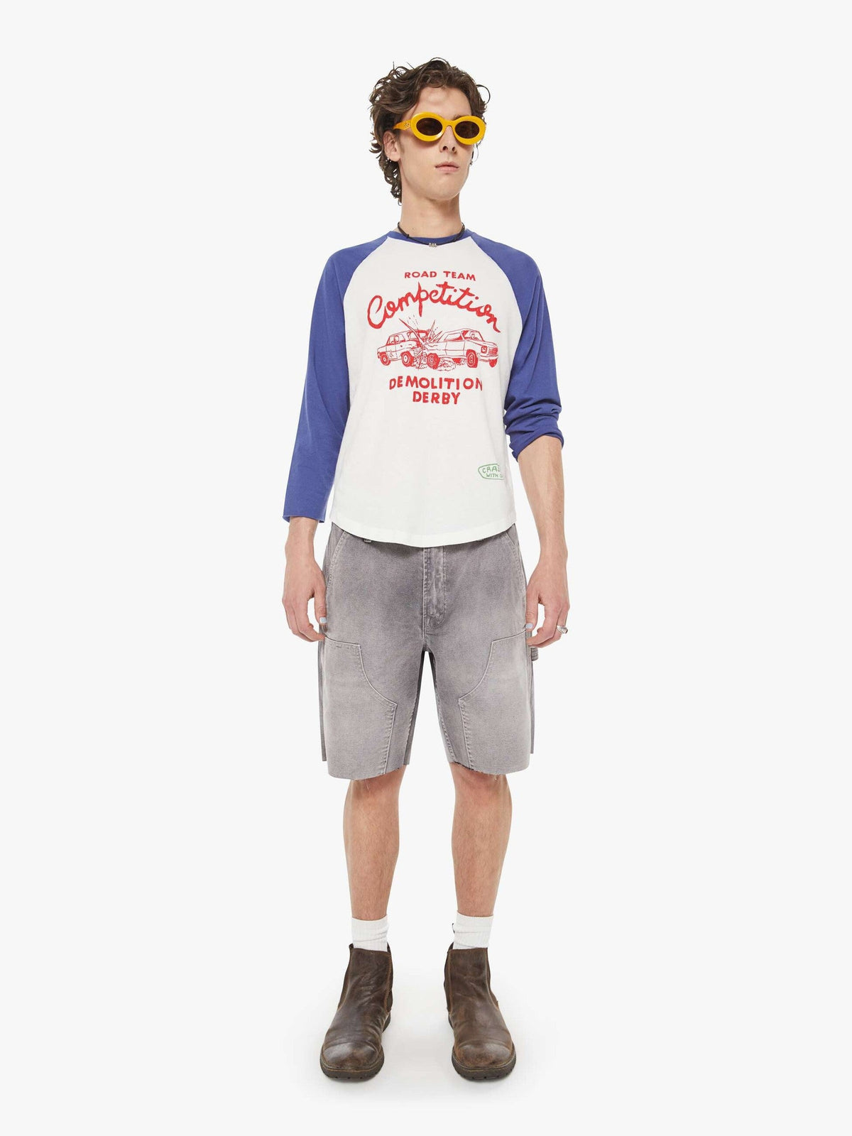 Mother Denim The Slugger 3Qtr Fray Road Team