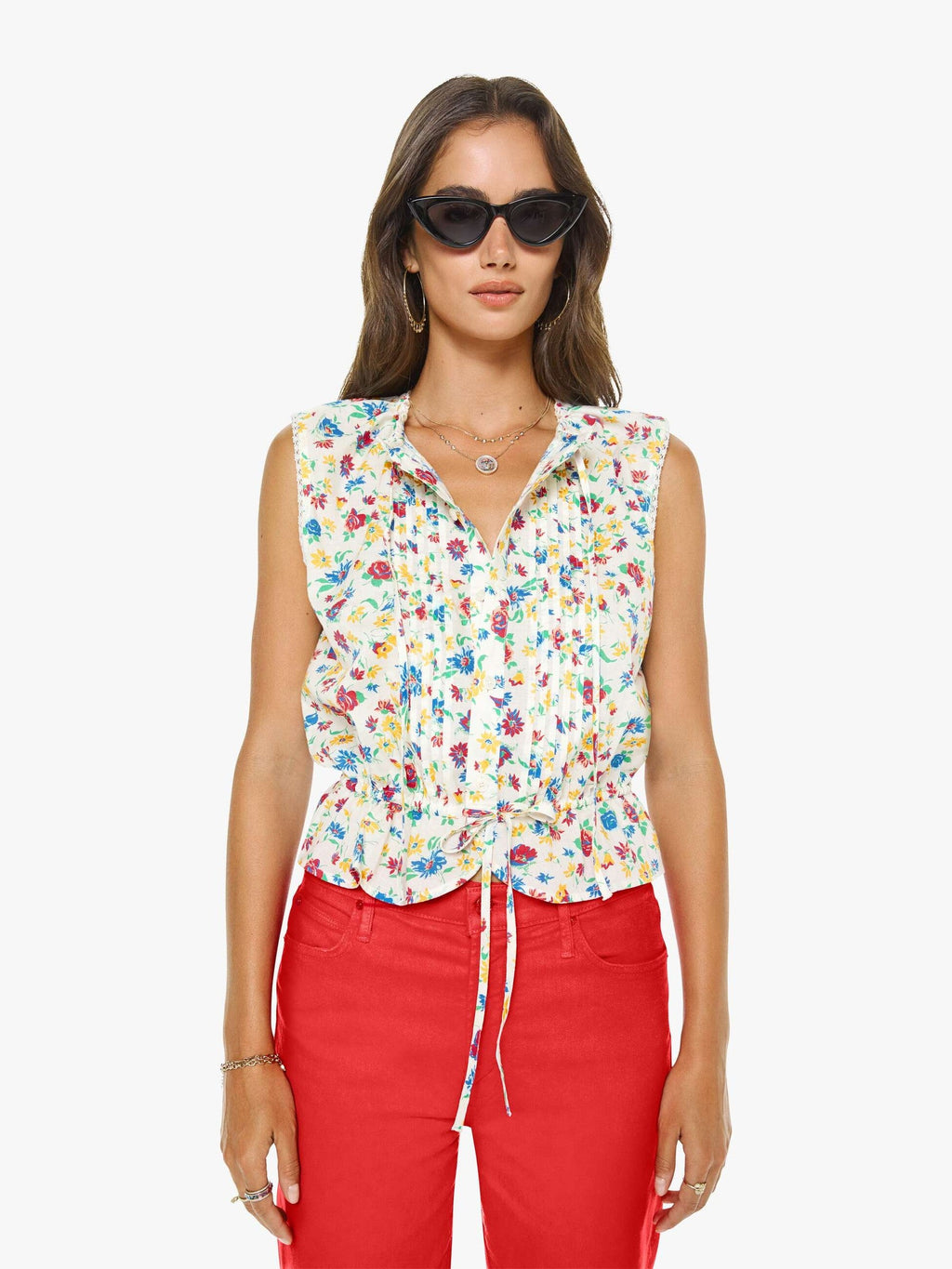 Mother Denim The Kick It Tango Red