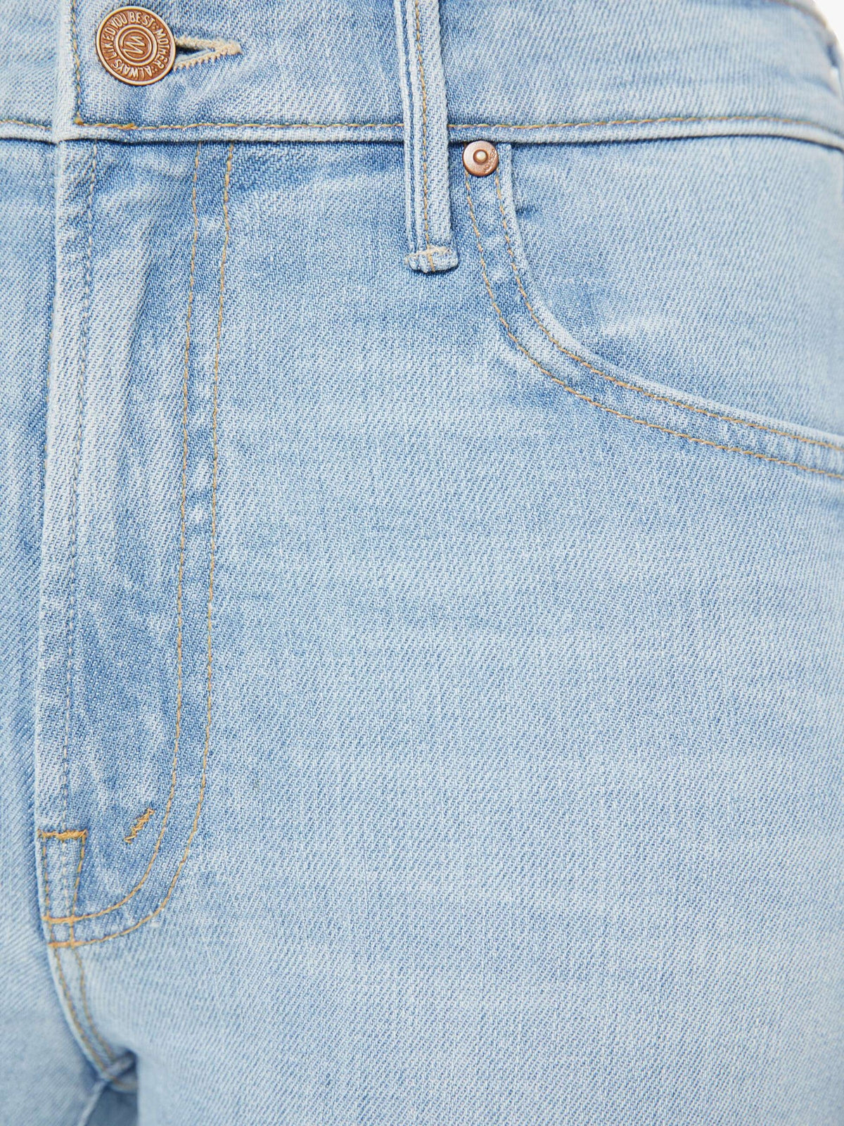 Mother Denim The Insider Crop Step Fray Blue (Light-Pastel)
