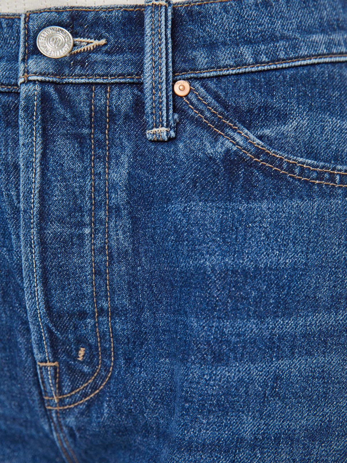 Mother Denim The Flutter Short Fray Blue (Dark)