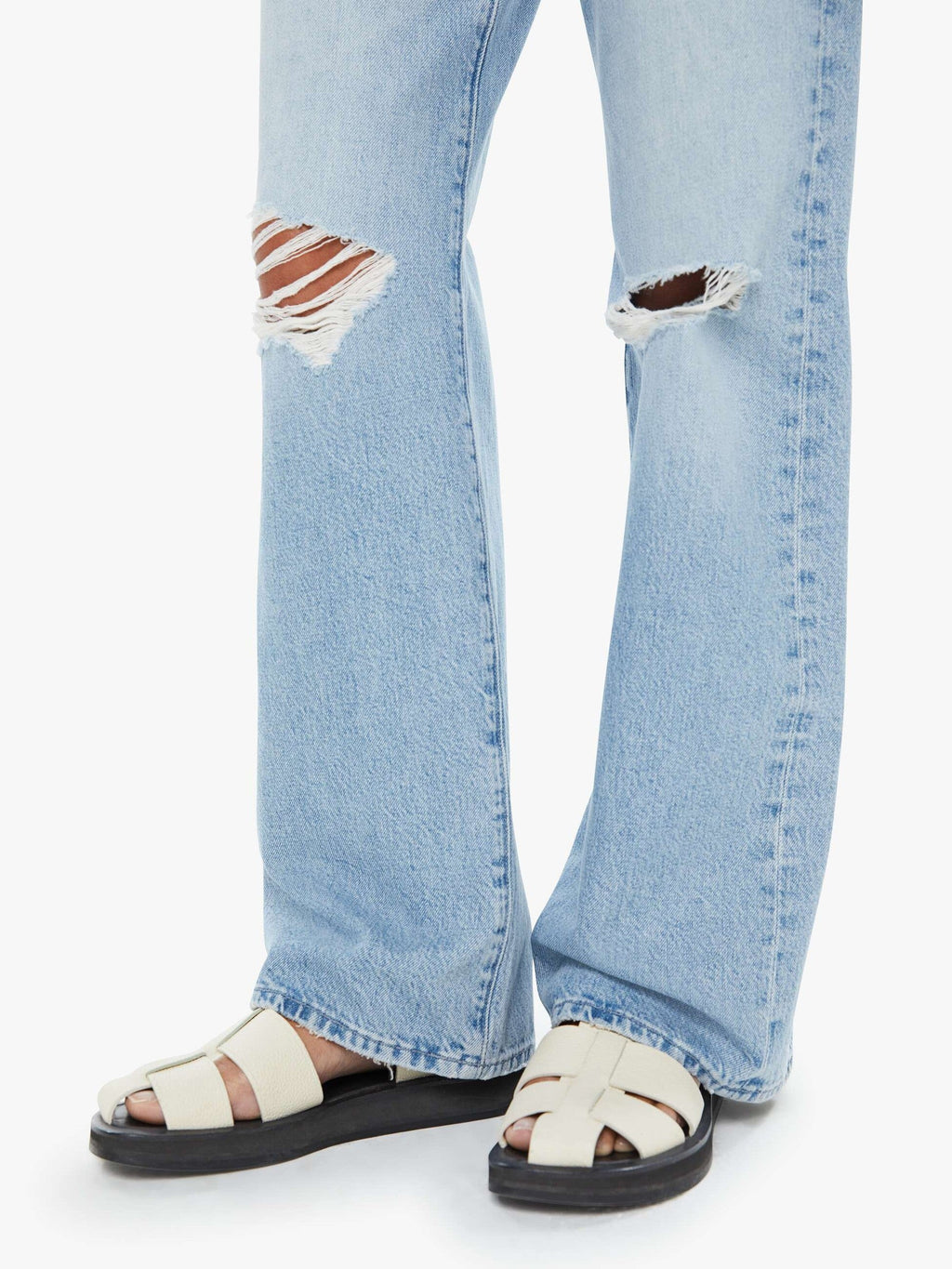 Mother Denim The Flirt Squad Antique White