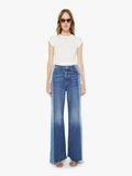 Mother Denim The Tux Sidestepper Sneak Fray Double Take