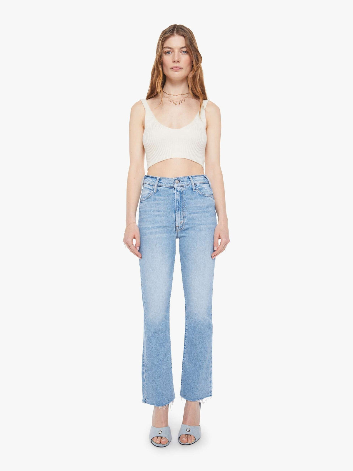 Mother Denim The Hustler Ankle Fray Sow Surreal