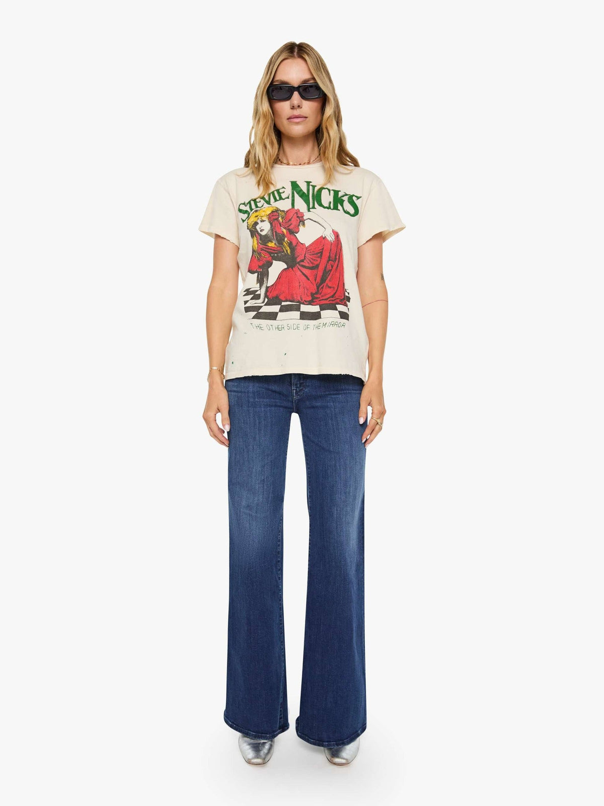Mother Denim MadeWorn Stevie Nicks Tee Beige (Light)