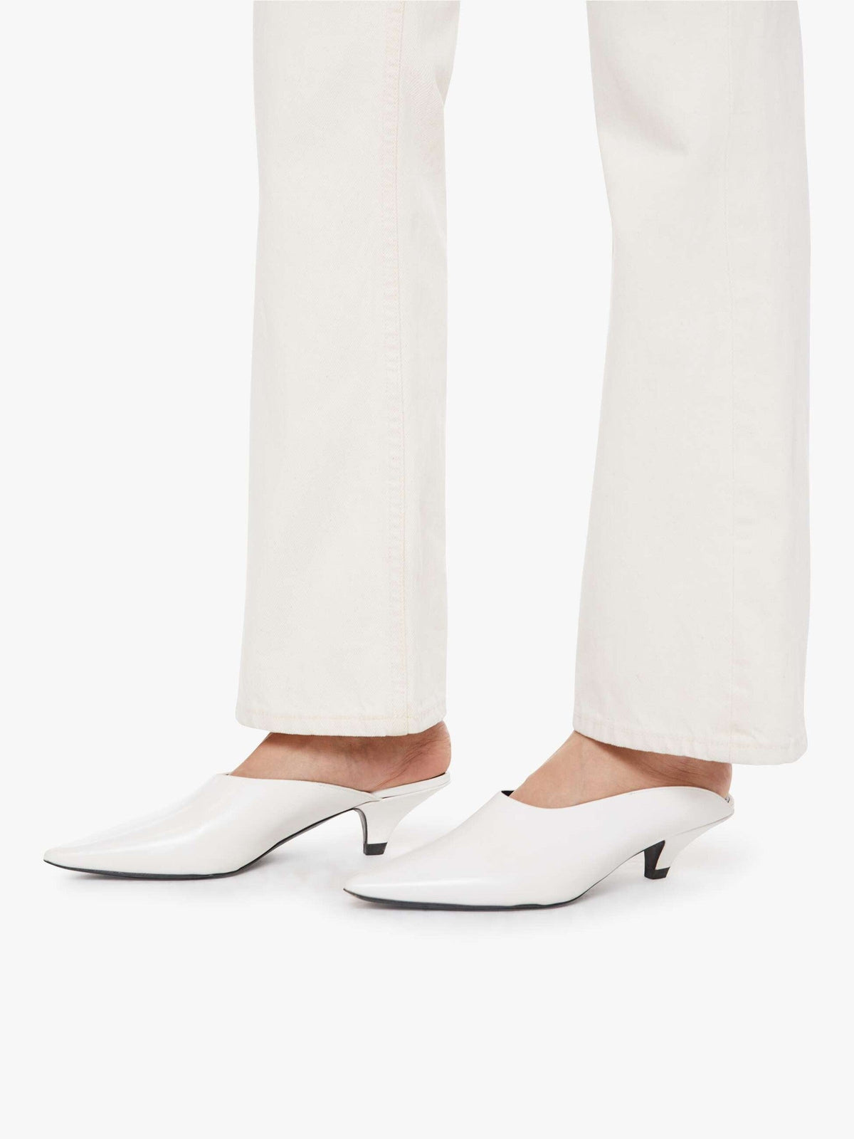 Mother Denim The Scooter Skimp White (Natural)