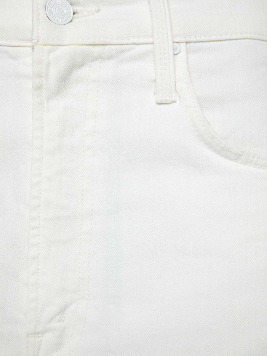 Mother Denim The Whole Lot Zip Twist Fray Totally Innocent