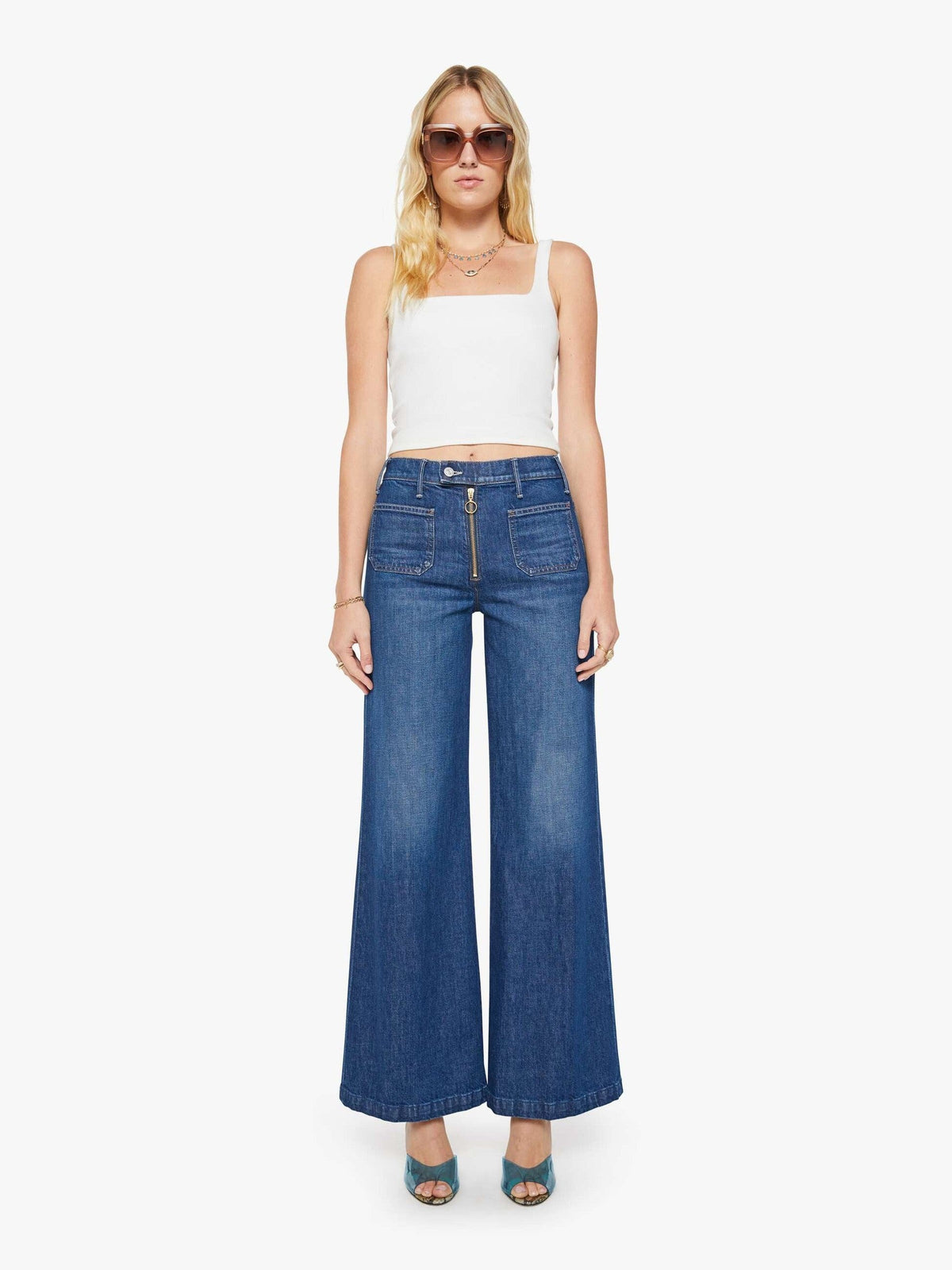 Mother Denim The Itty Bitty Ringer Desert Sun Palm