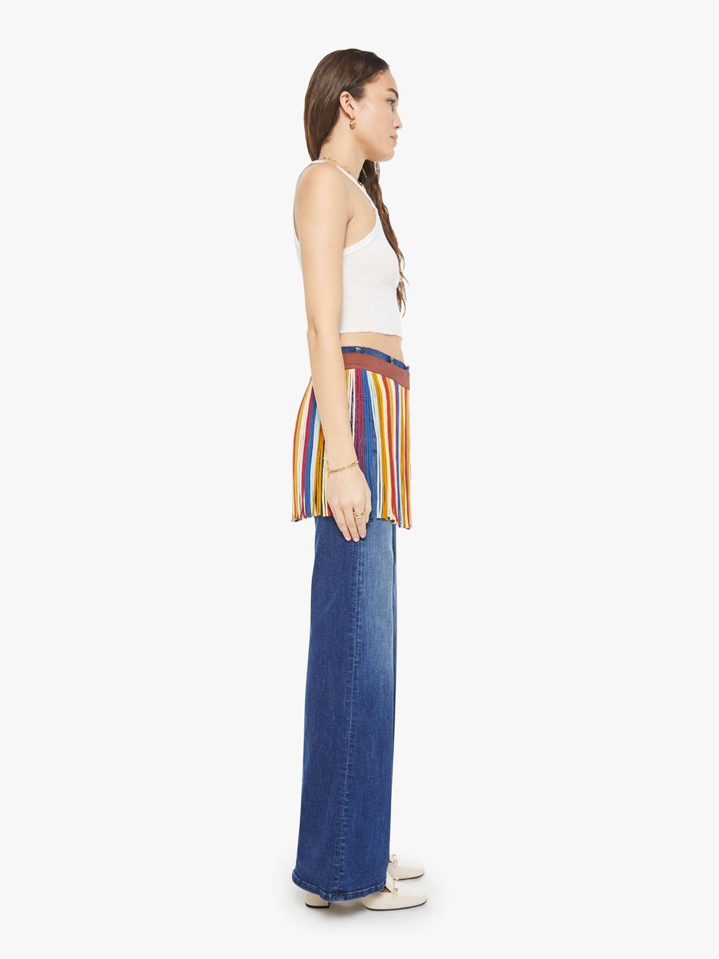Mother Denim Alix of Bohemia Tessa Skirt CANDY FRINGE