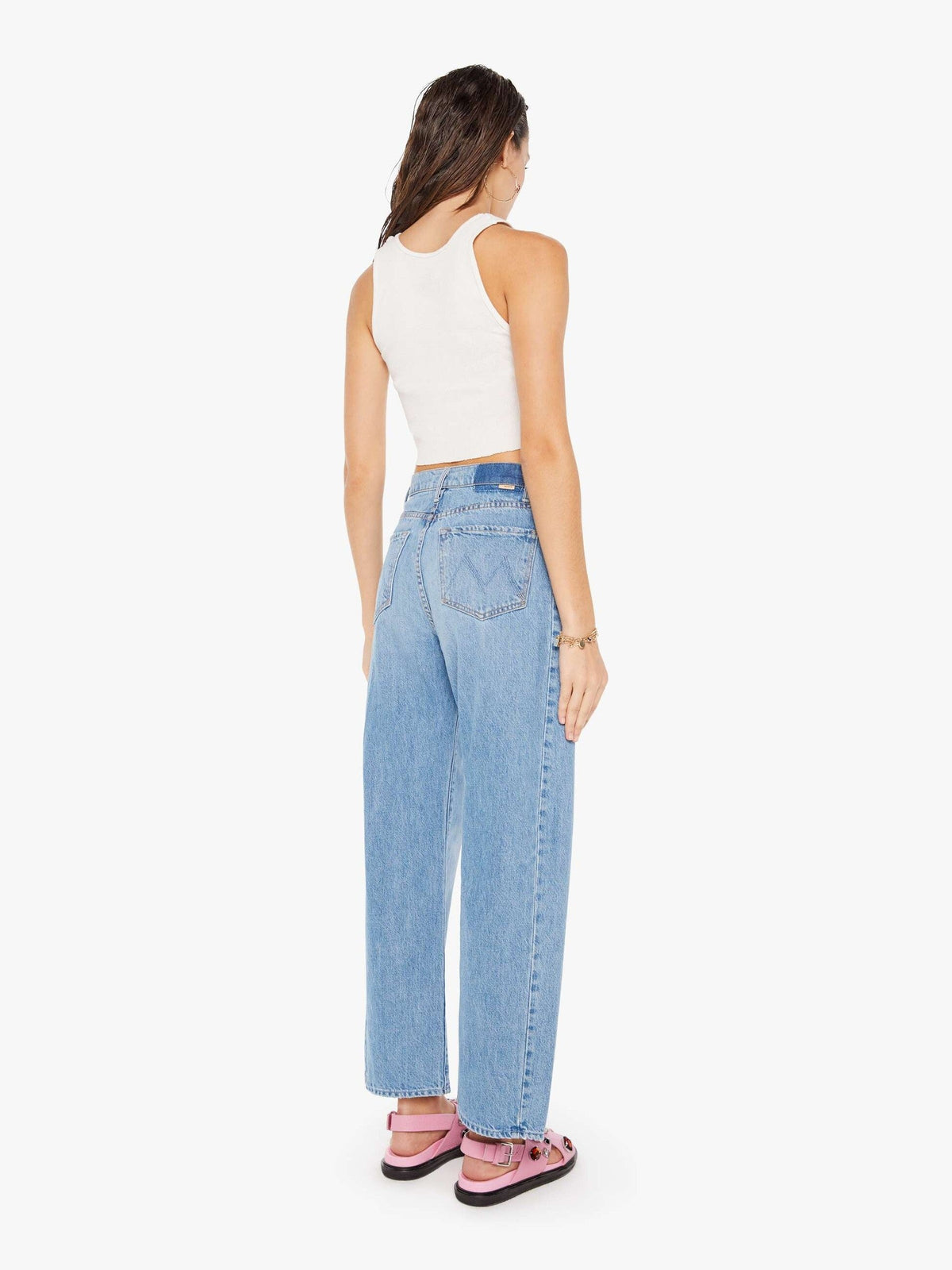 Mother Denim THE HALF-PIPE FLOOD MATERIAL GIRL Blue (Light-Pastel)